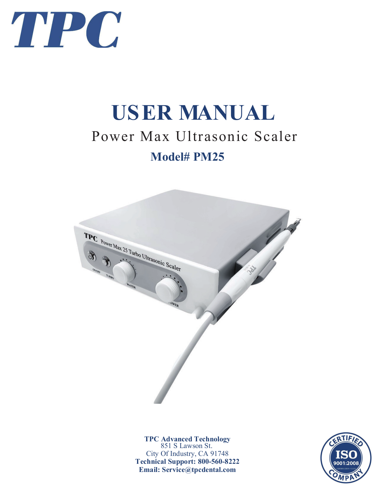 TPC PM25, Power Max 25 User Manual - ManualMachine.com