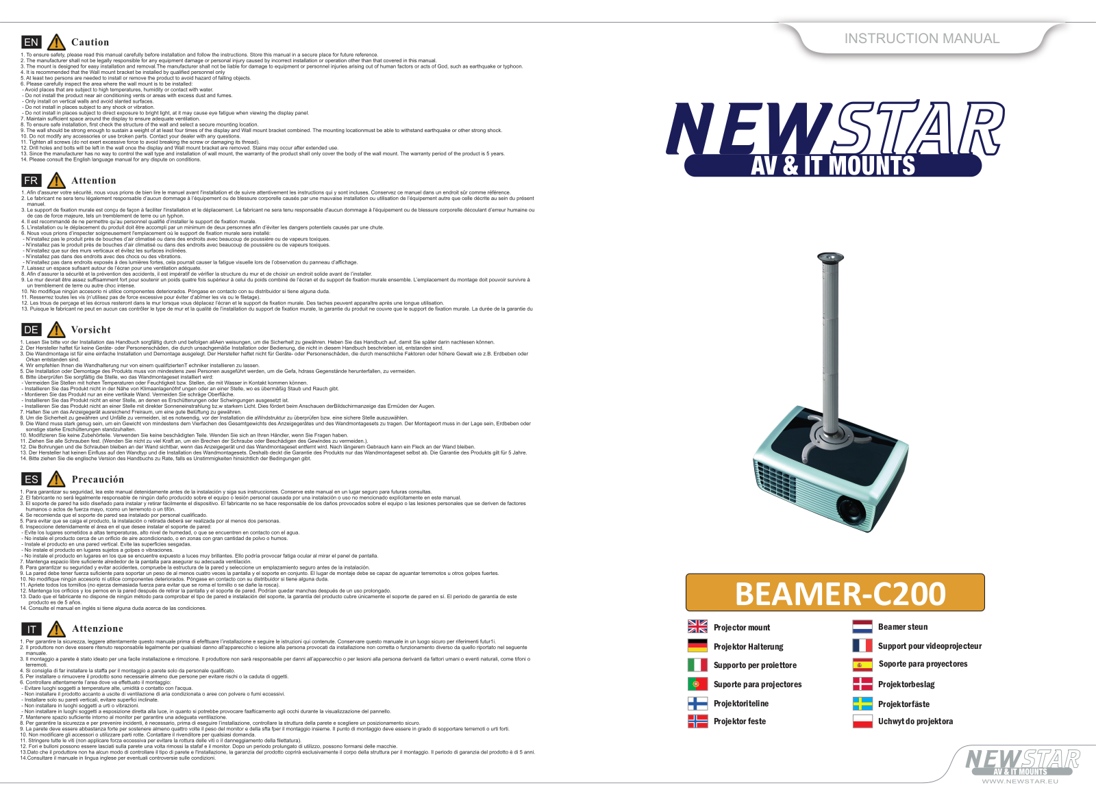 Newstar BEAMER-C200 User Manual