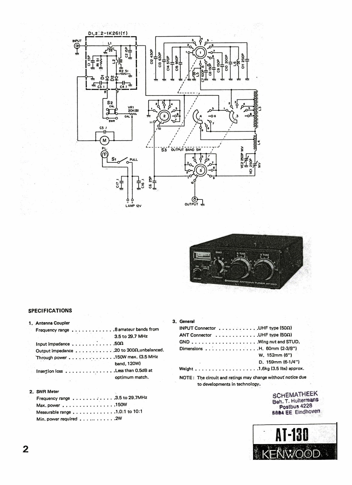 Kenwood at 130 schematic