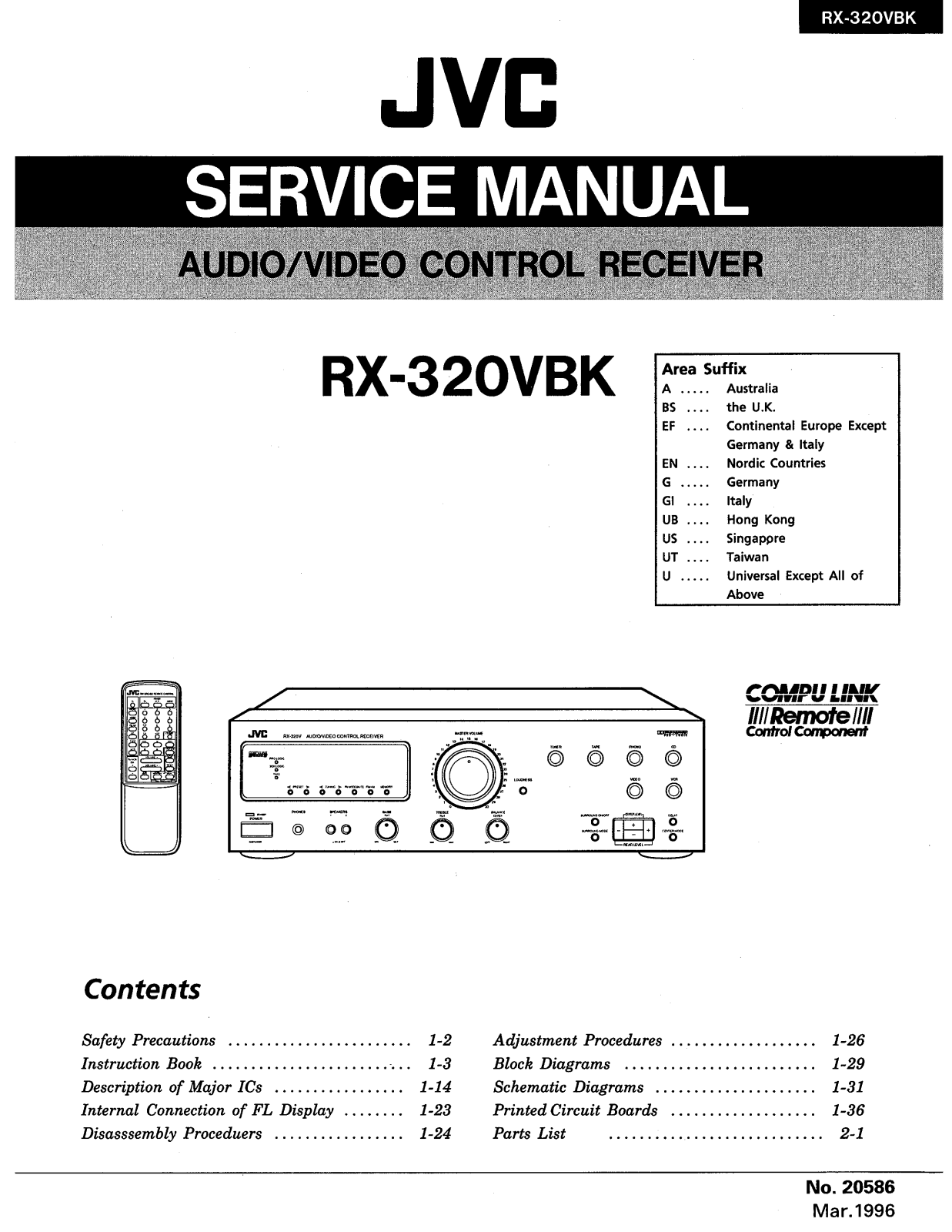 JVC RX-320VBK Service Manual