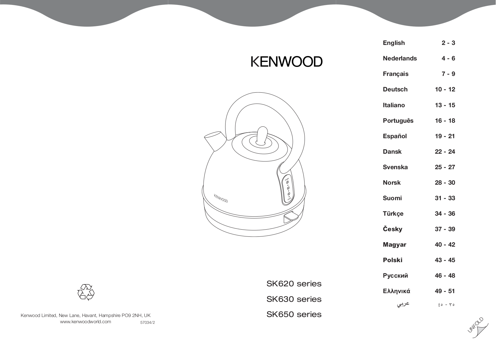 Kenwood SK620, SK650, SK630 User Manual