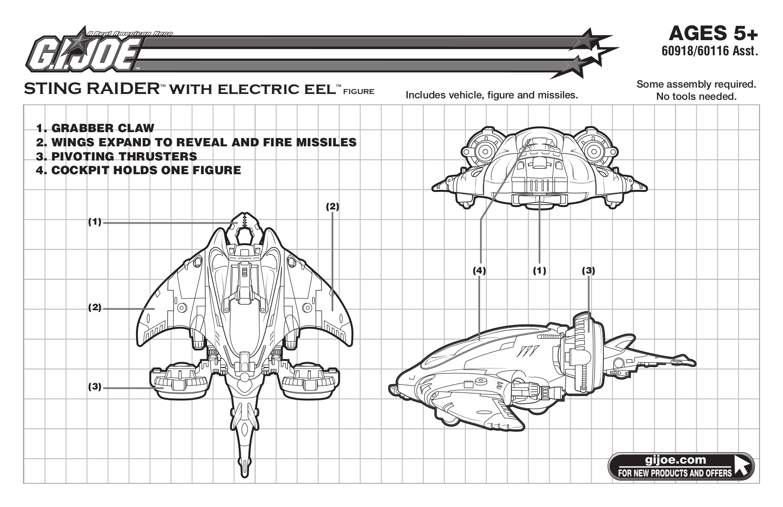 HASBRO GI Joe Sting Raider with Electric Eel Figure User Manual