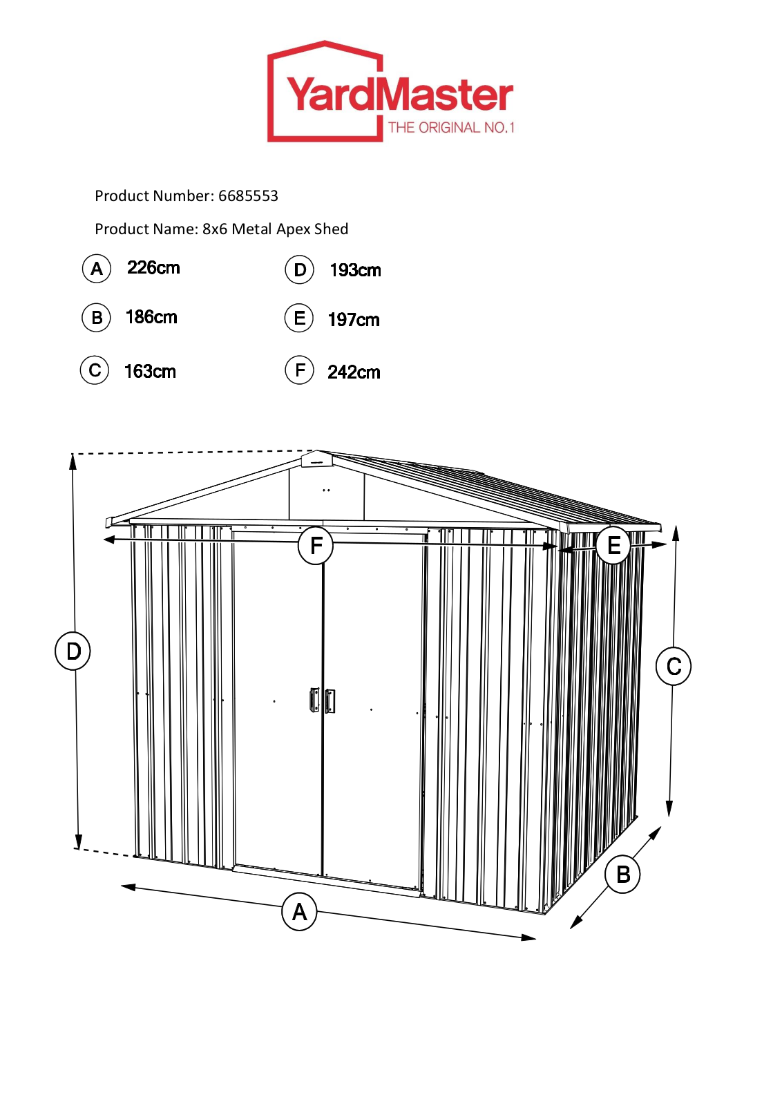 Yardmaster 86GEYZ Instruction manual