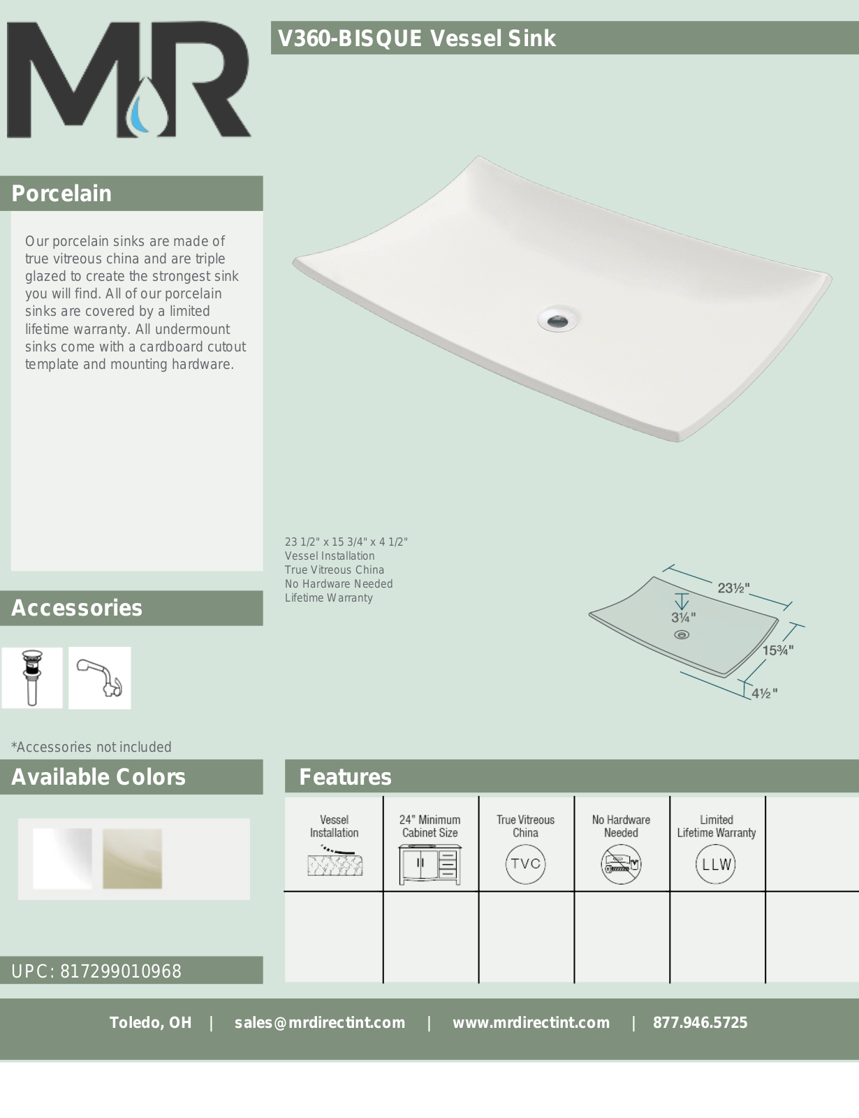 MR Direct MRDR1791 Specifications - ManualMachine.com
