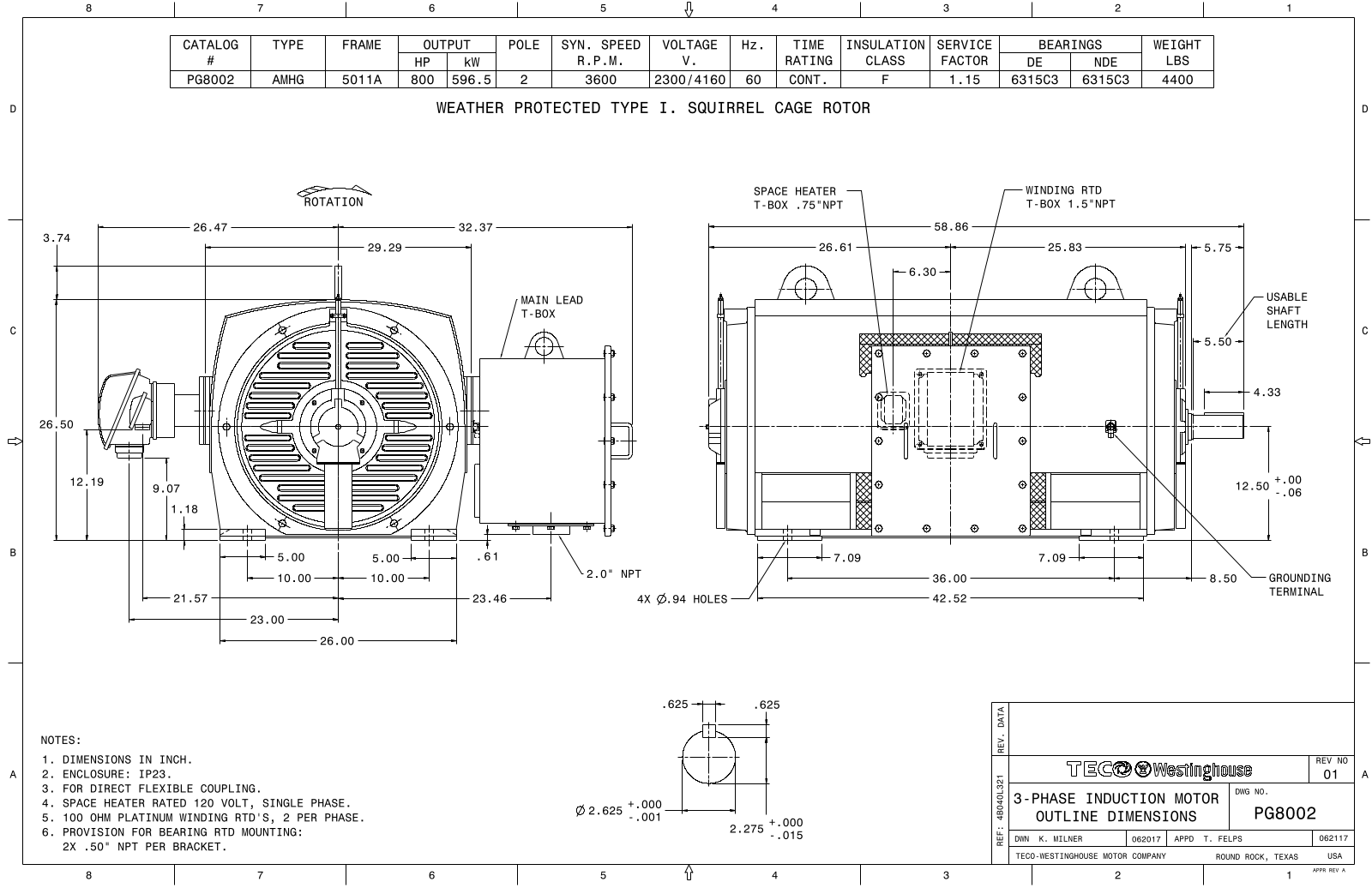 Teco PG8002 Reference Drawing