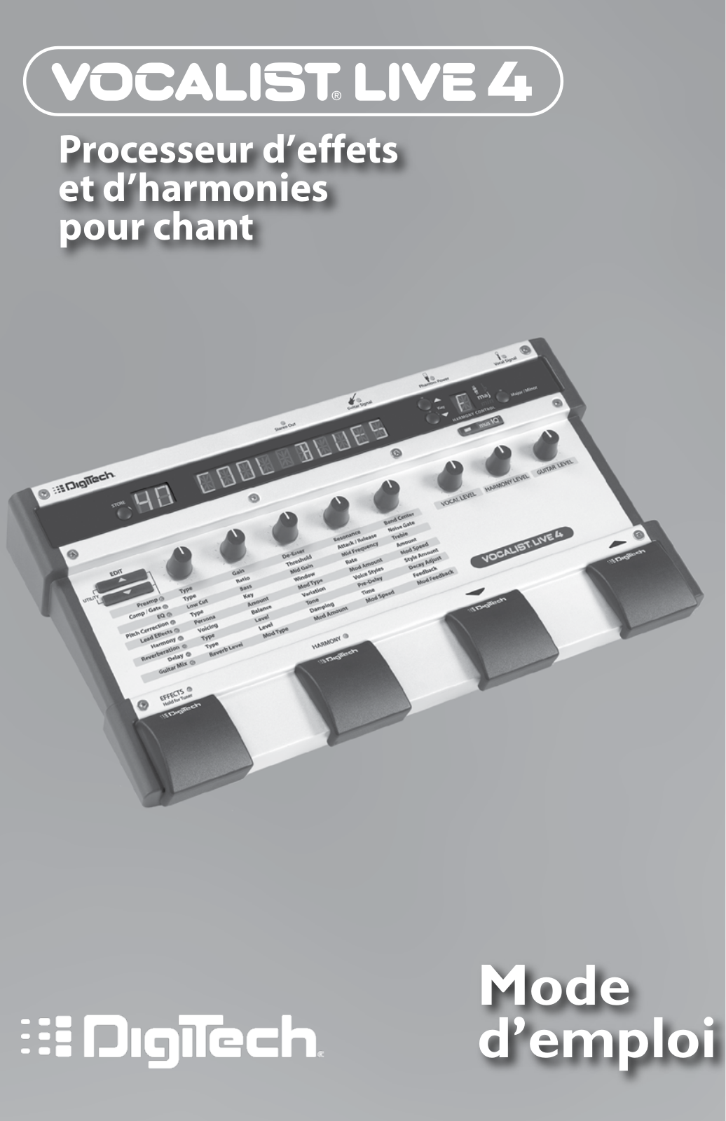 DigiTech Vocalist LIVE 4 User Guide