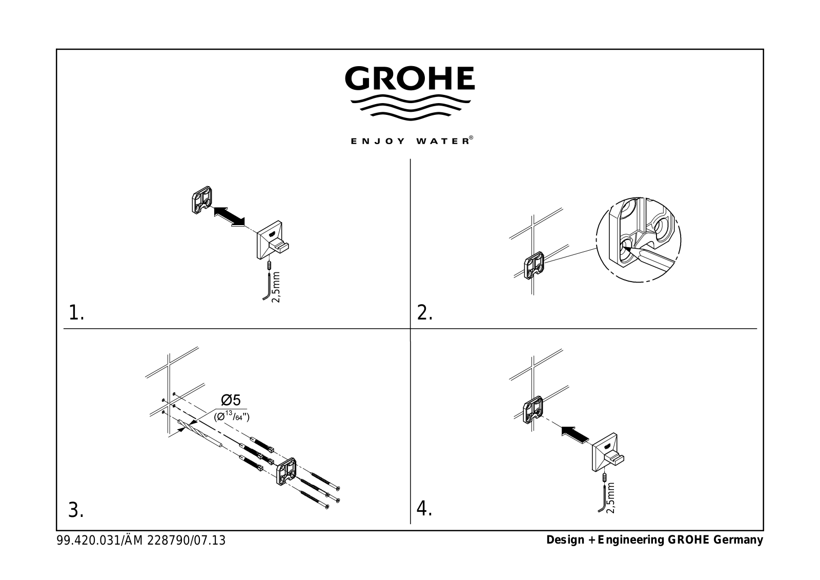 GROHE GRH4767, GRH5076 Installation & Assembly - ManualMachine.com