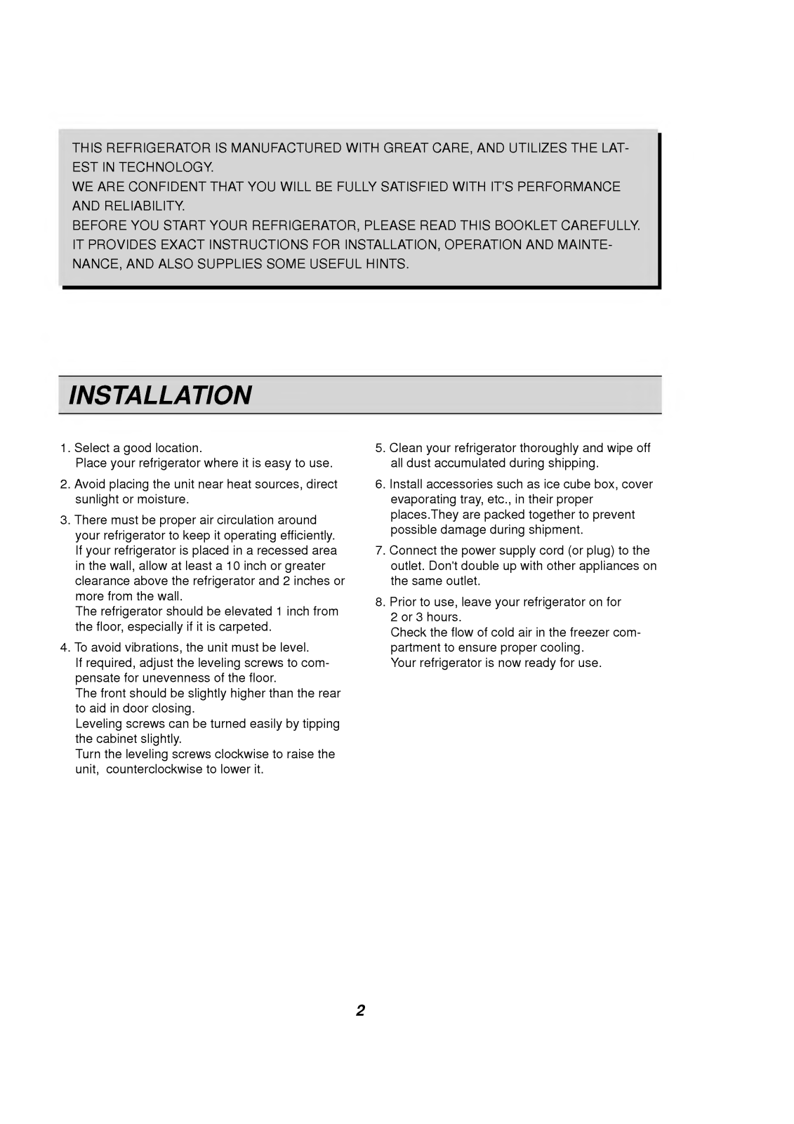 LG GR-652SSF, GR-652CV, GR-652CF User Manual