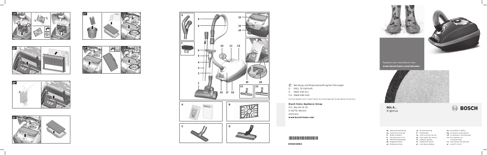 Bosch BGL8PERF4 User Manual