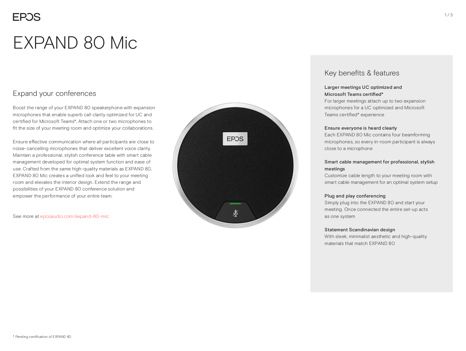 Ballicom 1000229 Product Data Sheet