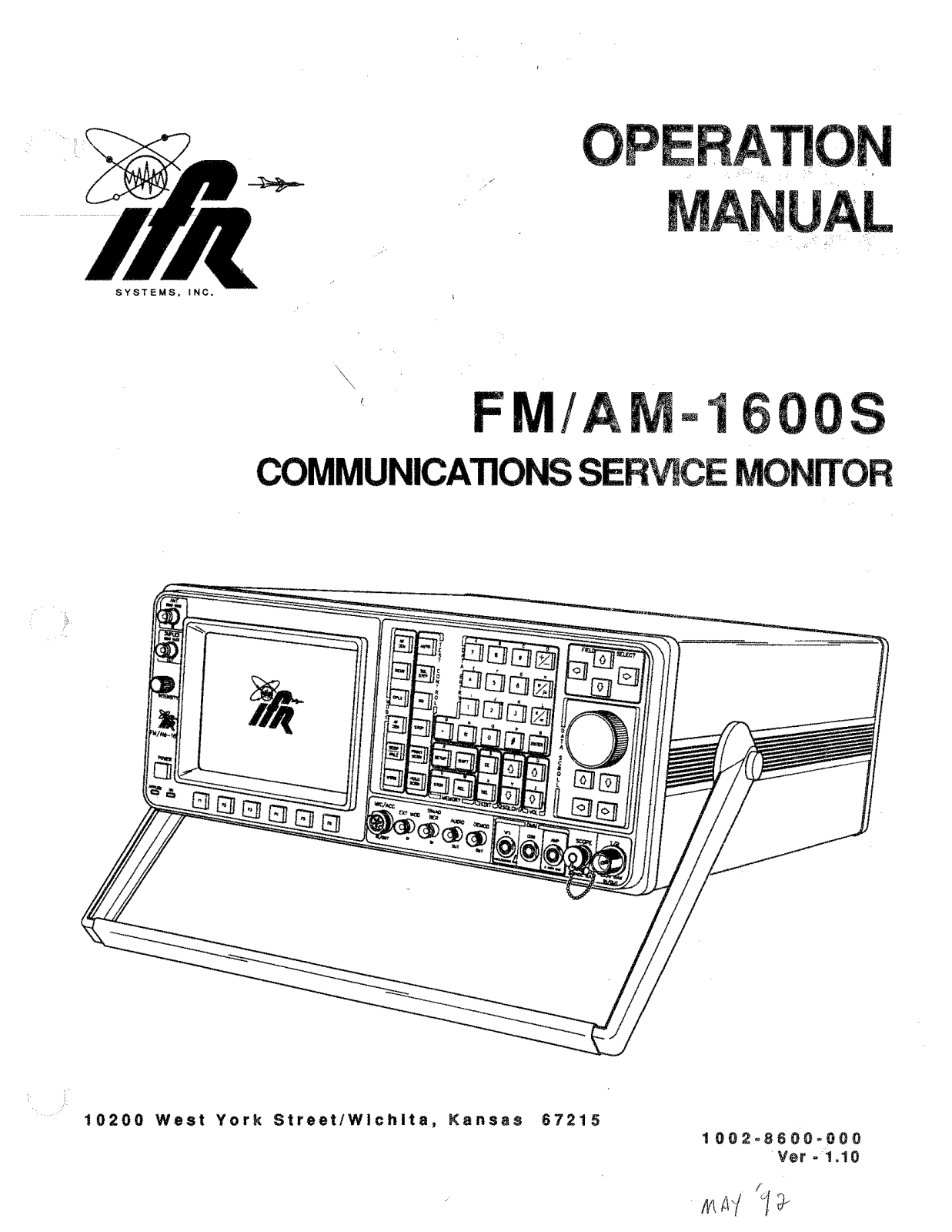 IFR FM-1600S, AM-1600S User Manual