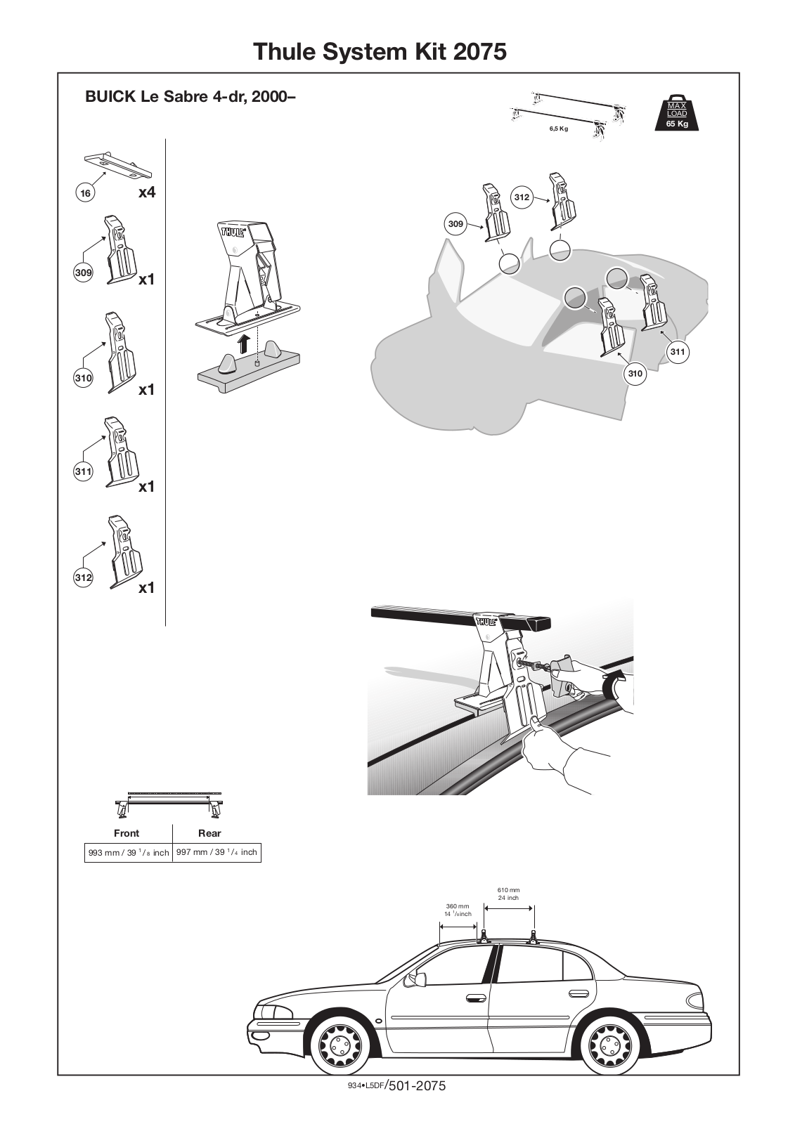 Thule 2075 User Manual