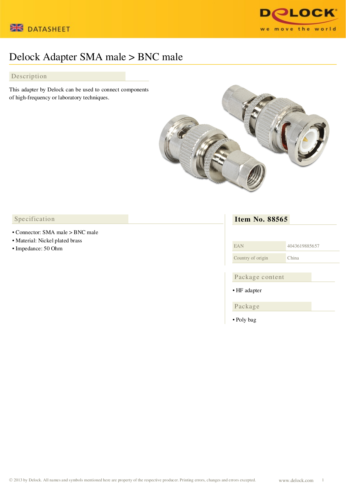 DeLOCK 88565 User Manual