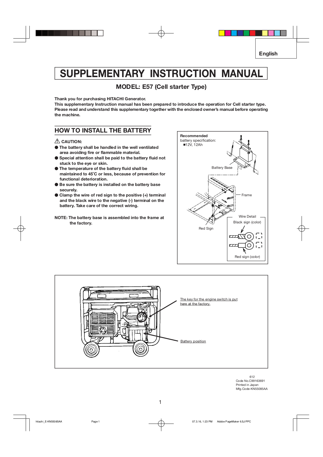 Hitachi E57S (3P) User Manual