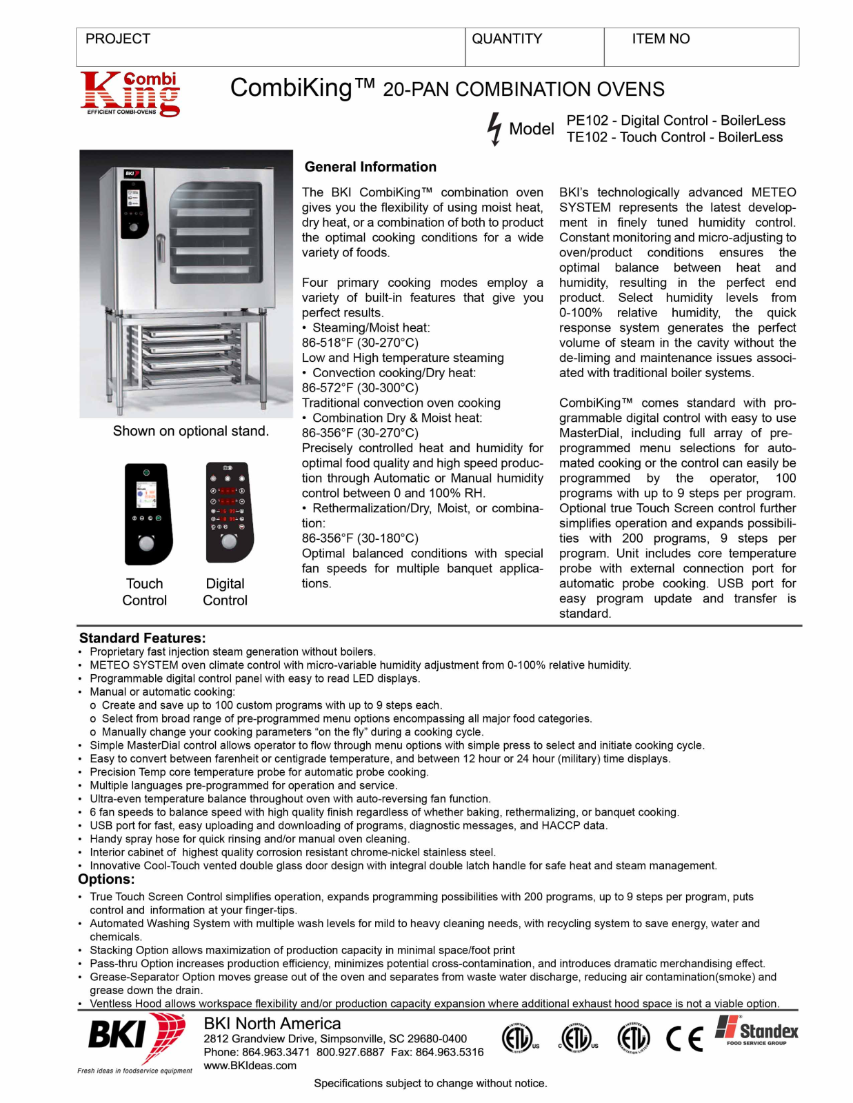 BKI PE102 User Manual