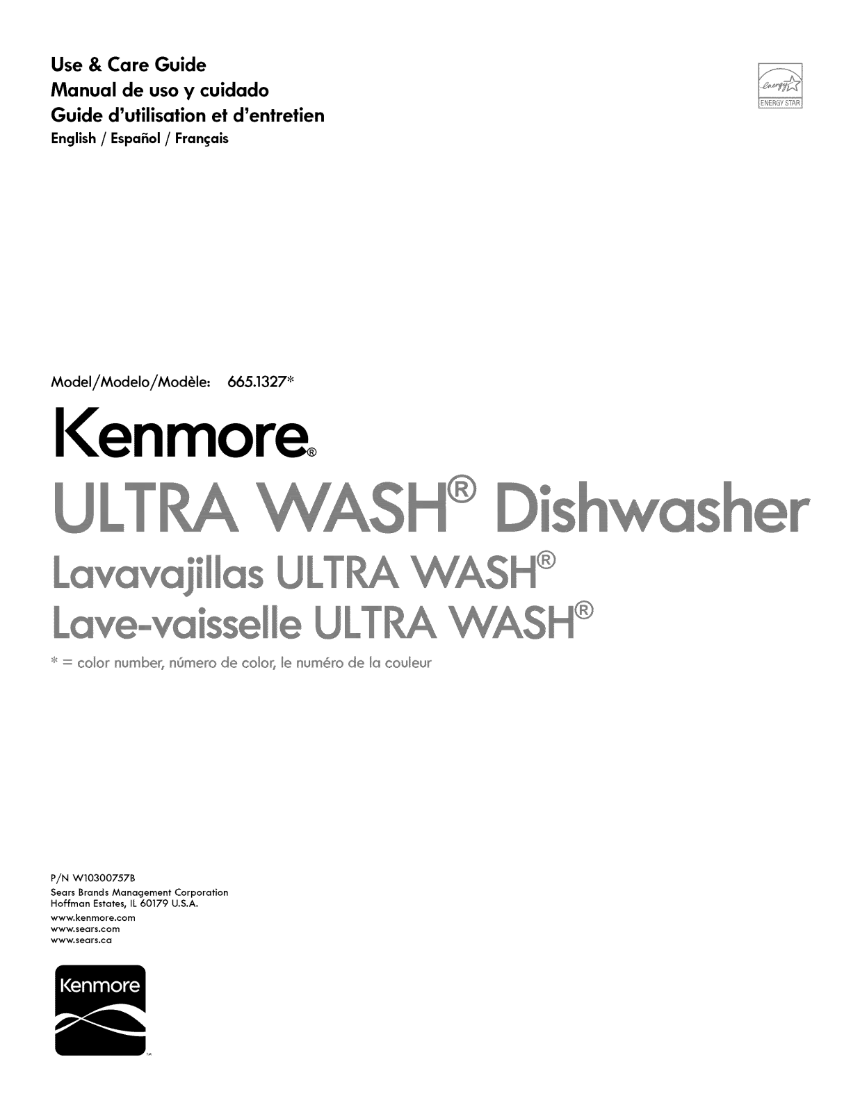 Kenmore 66513279K114, 66513279K113, 66513279K112, 66513279K111, 66513279K110 Owner’s Manual