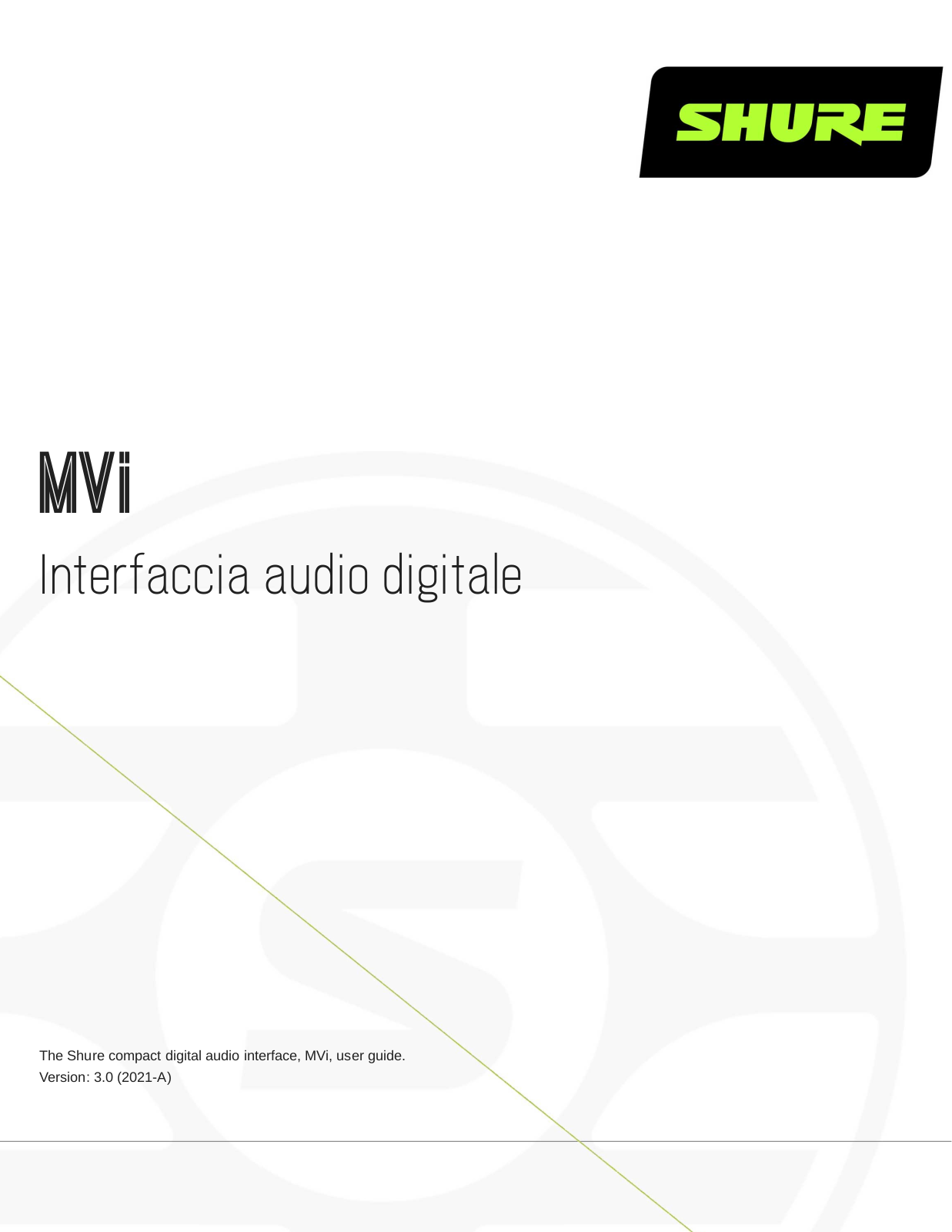 Shure MVi USER GUIDE