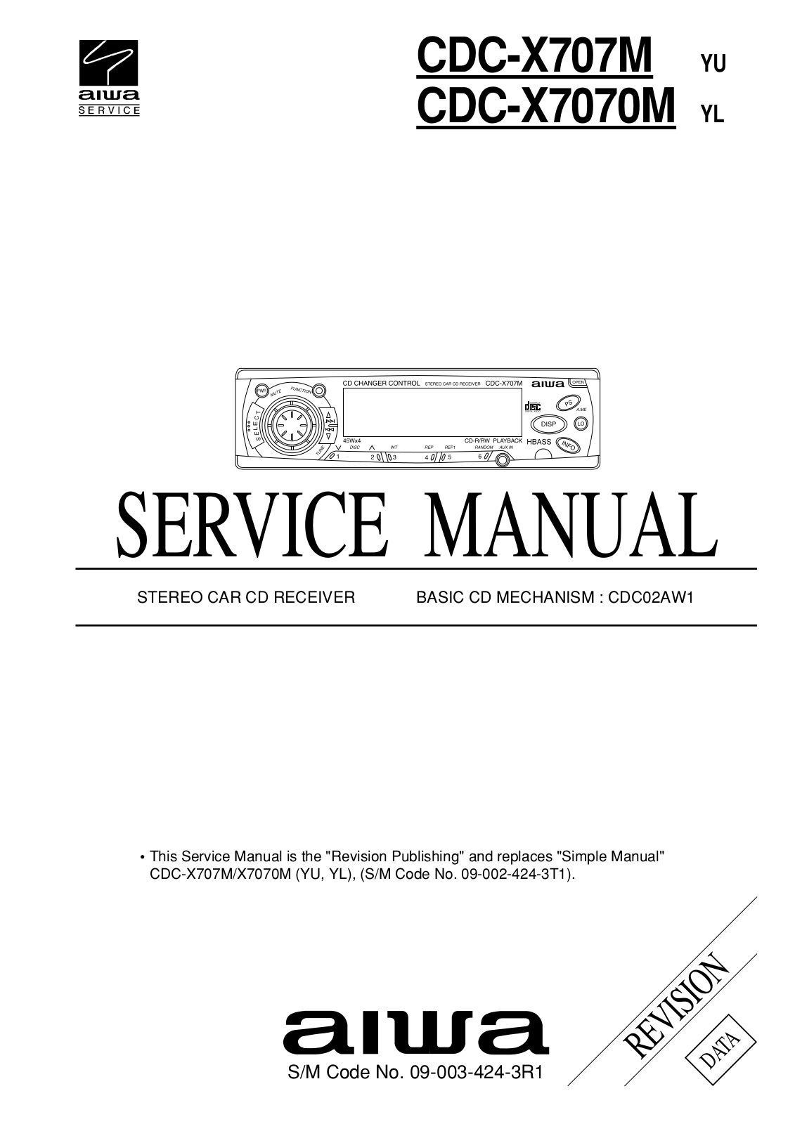 AIWA CDC-X707, CDC-X7070 Service Manual