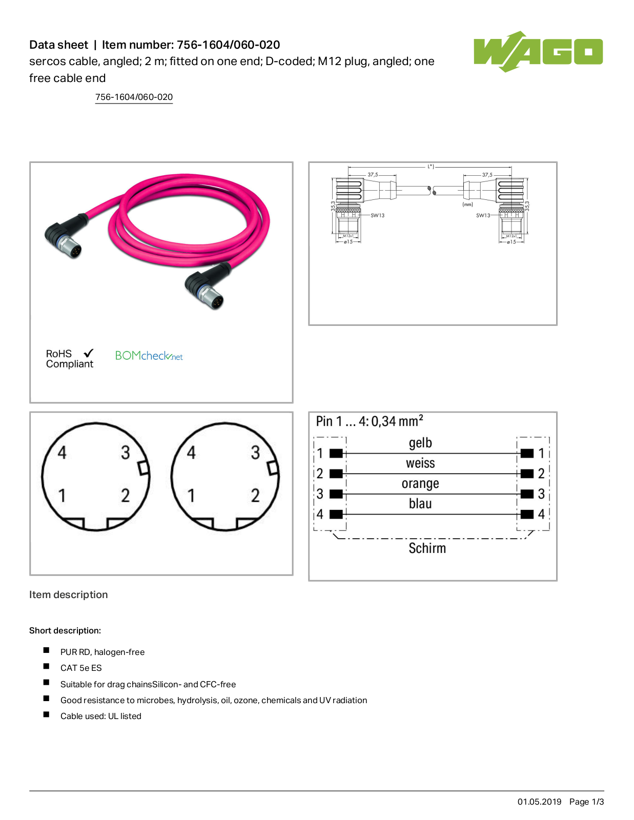 Wago 756-1604/060-020 Data Sheet