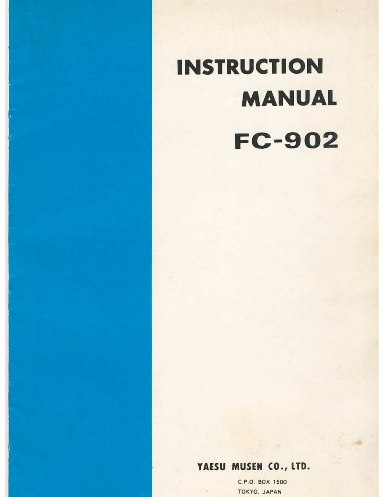 YAESU FC-902 User Manual