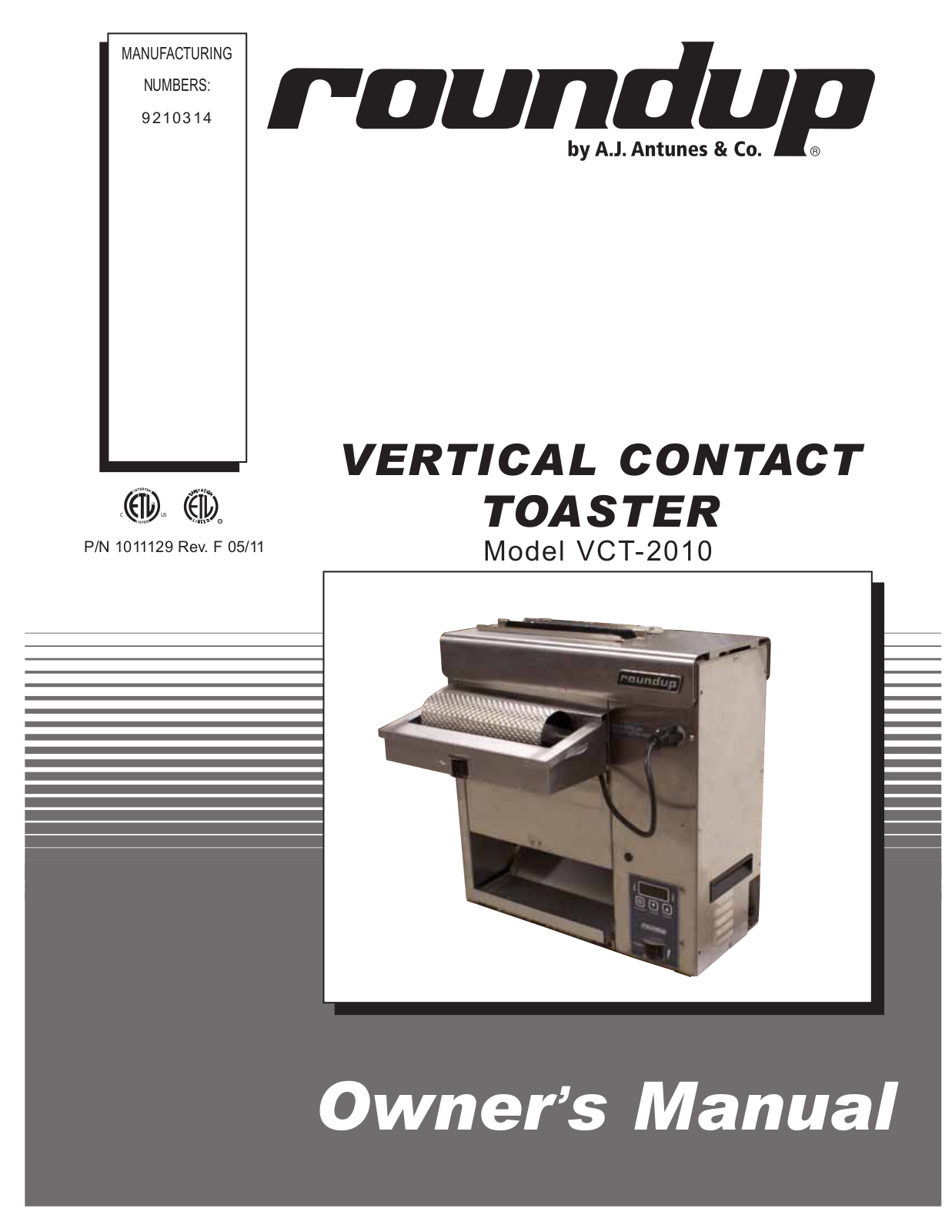 Antunes VCT-2010 Parts List