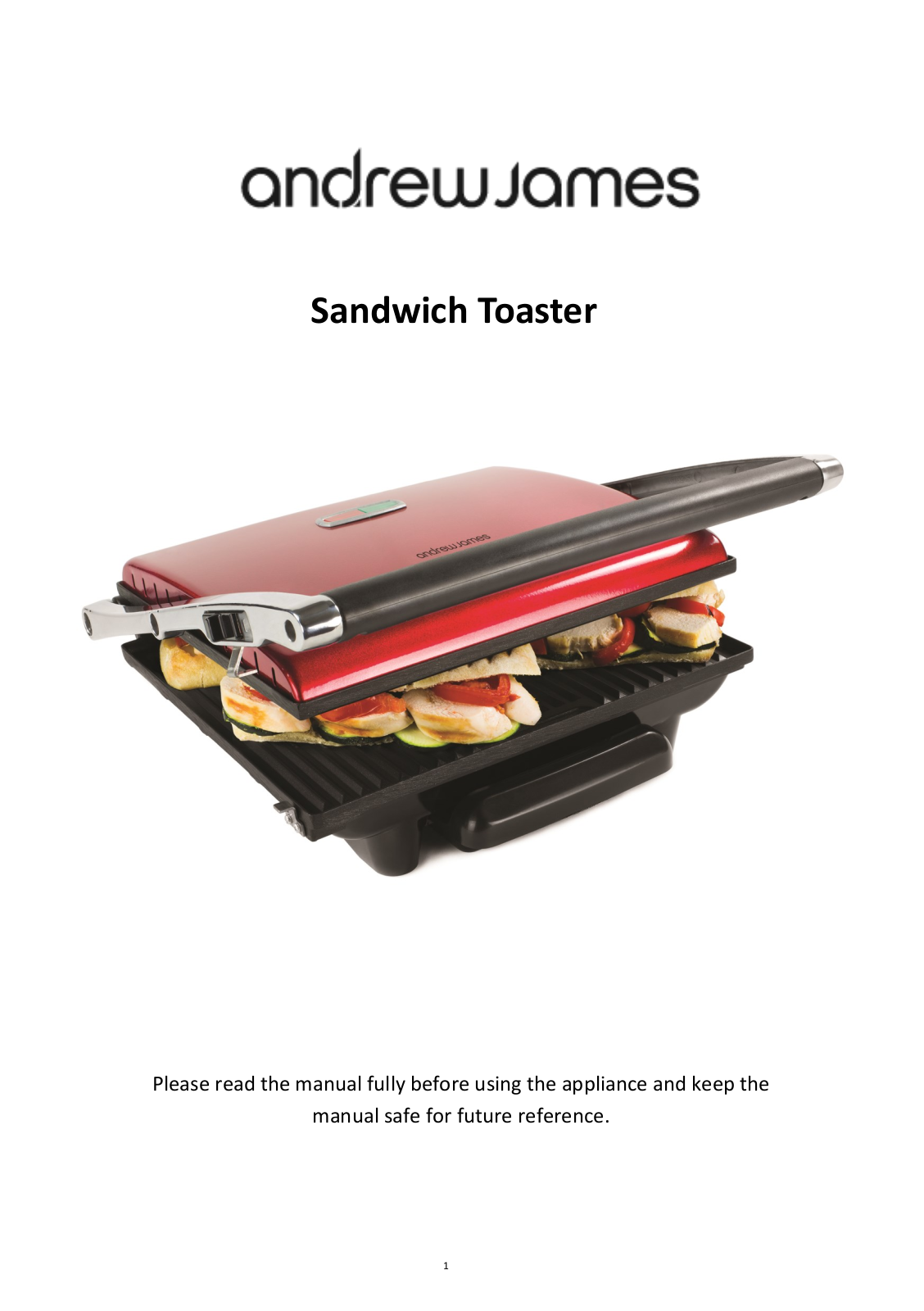 Andrew James Sandwich Press User Manual