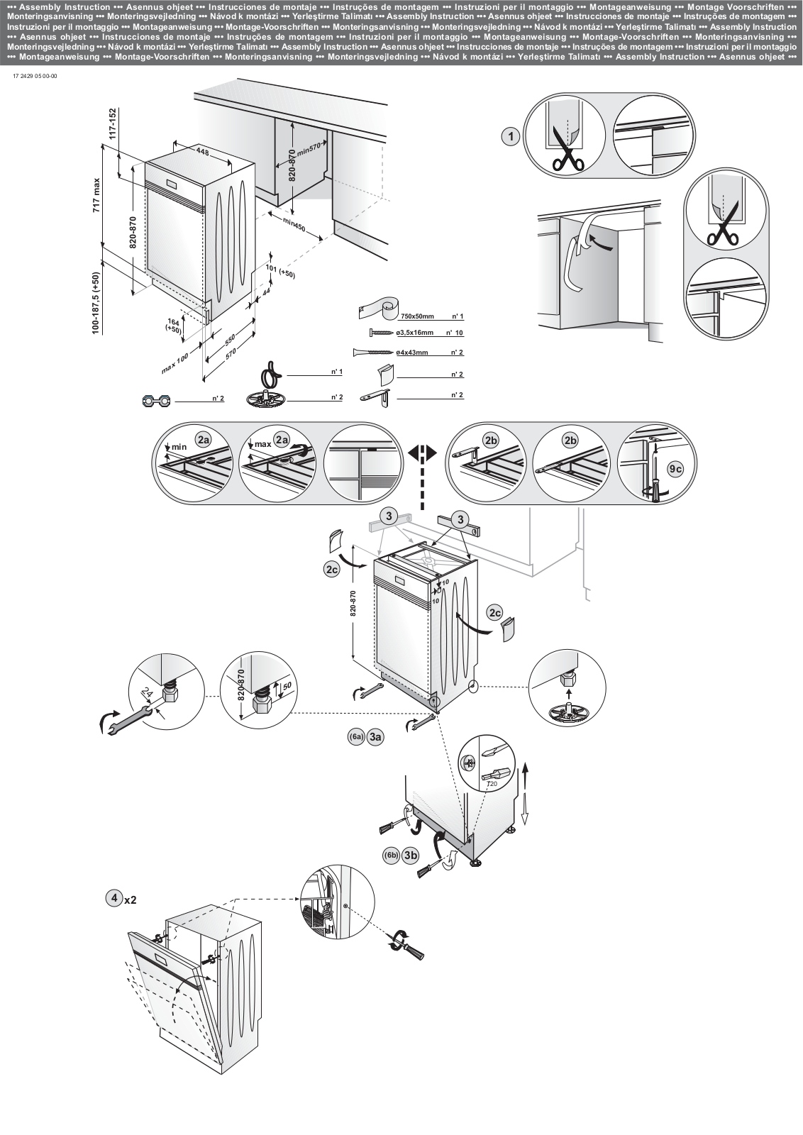 De dietrich DVY640WE1 Installation Manual