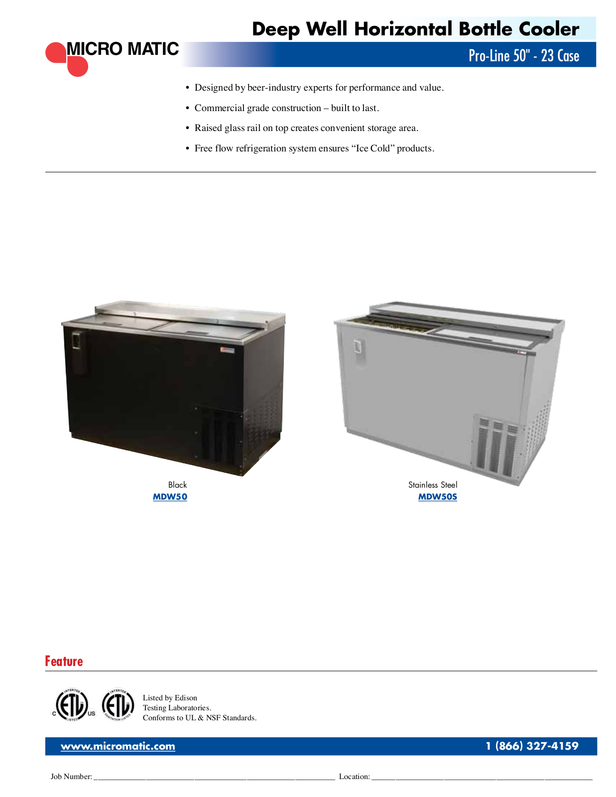 Micro Matic MDW50 User Manual