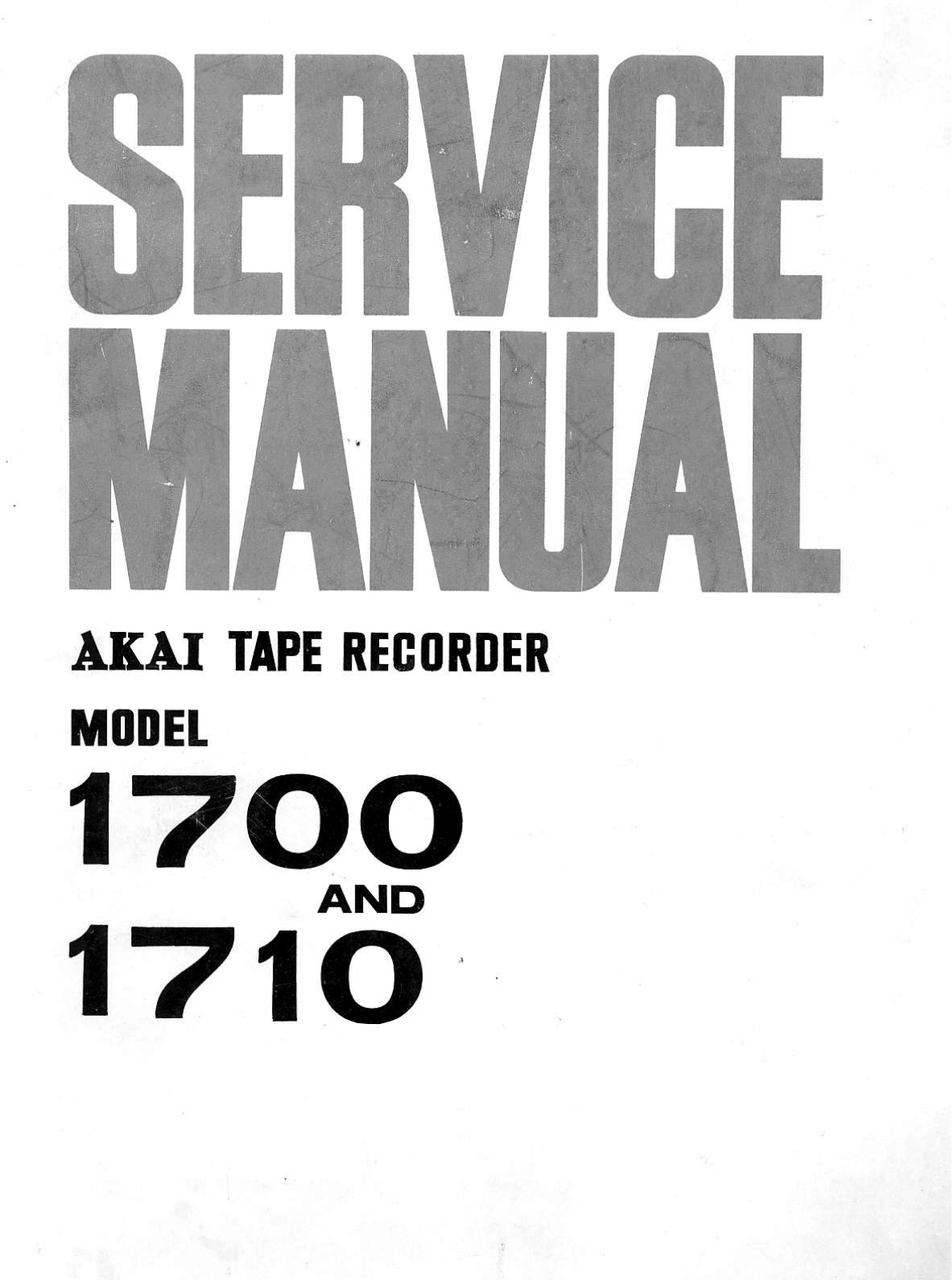 Akai 1700 Service manual - ManualMachine.com