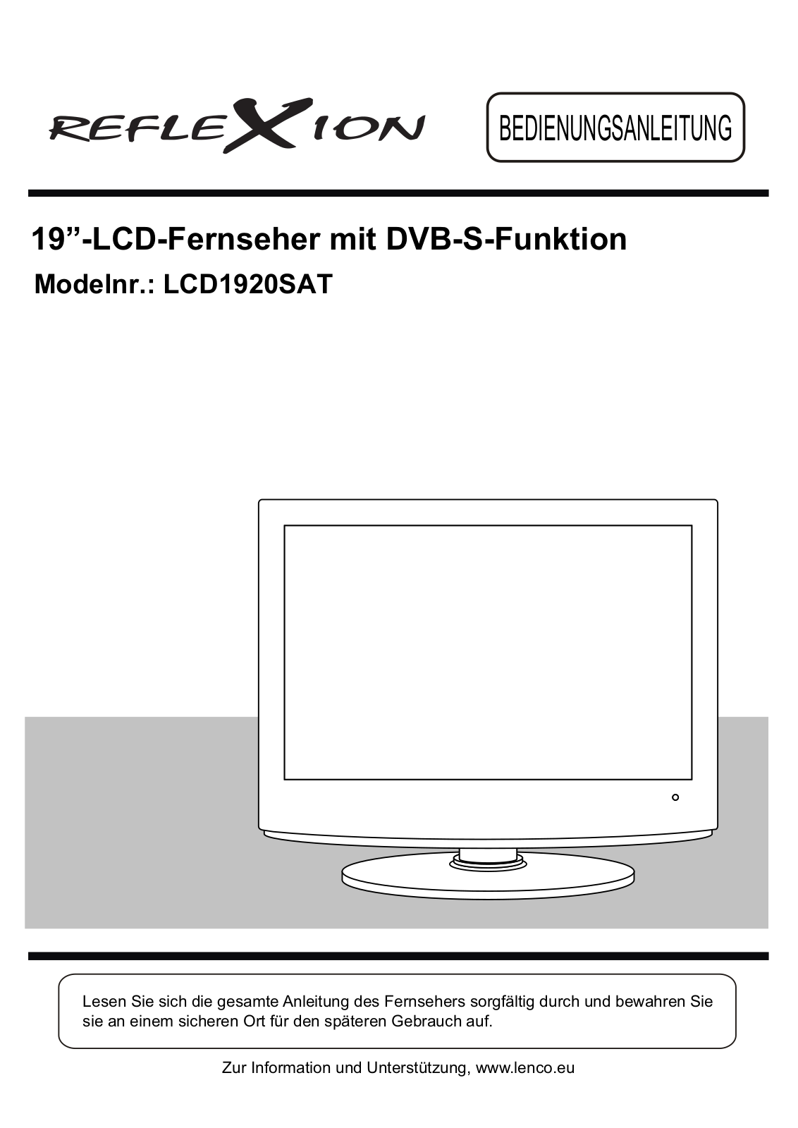 Reflexion LCD1920SAT User manual