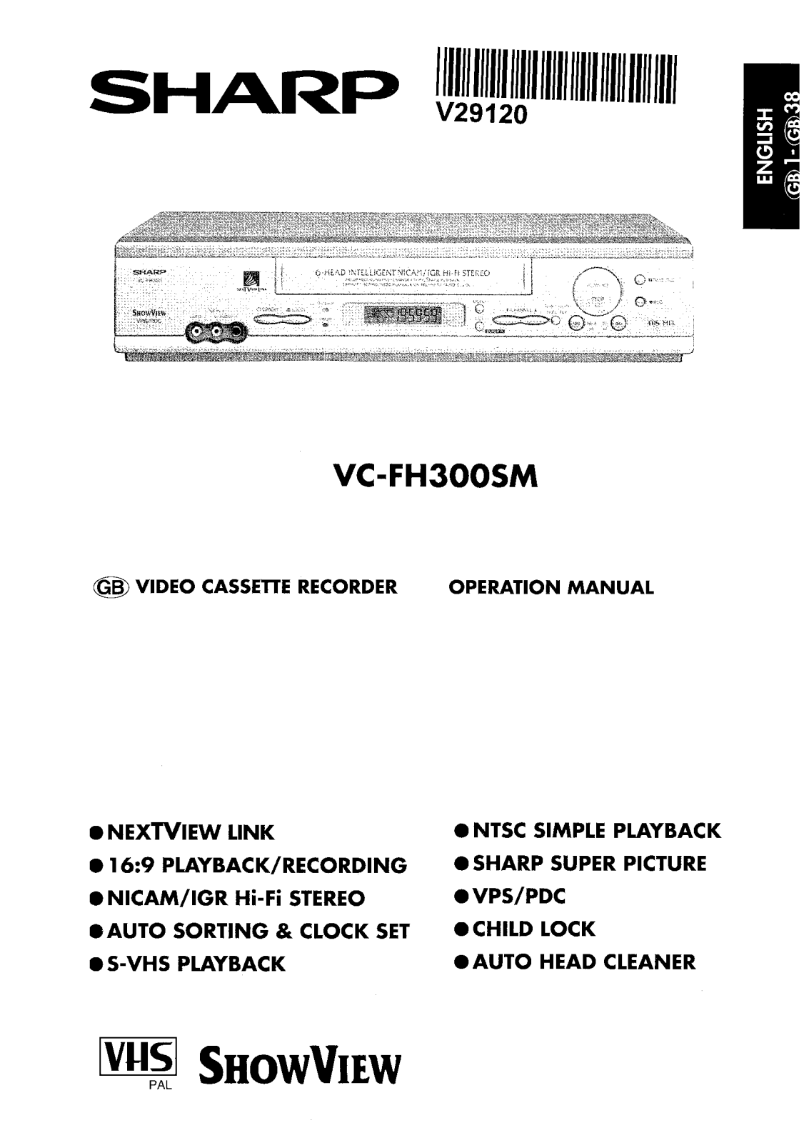 Sharp VC-FH300SM Operating Manual