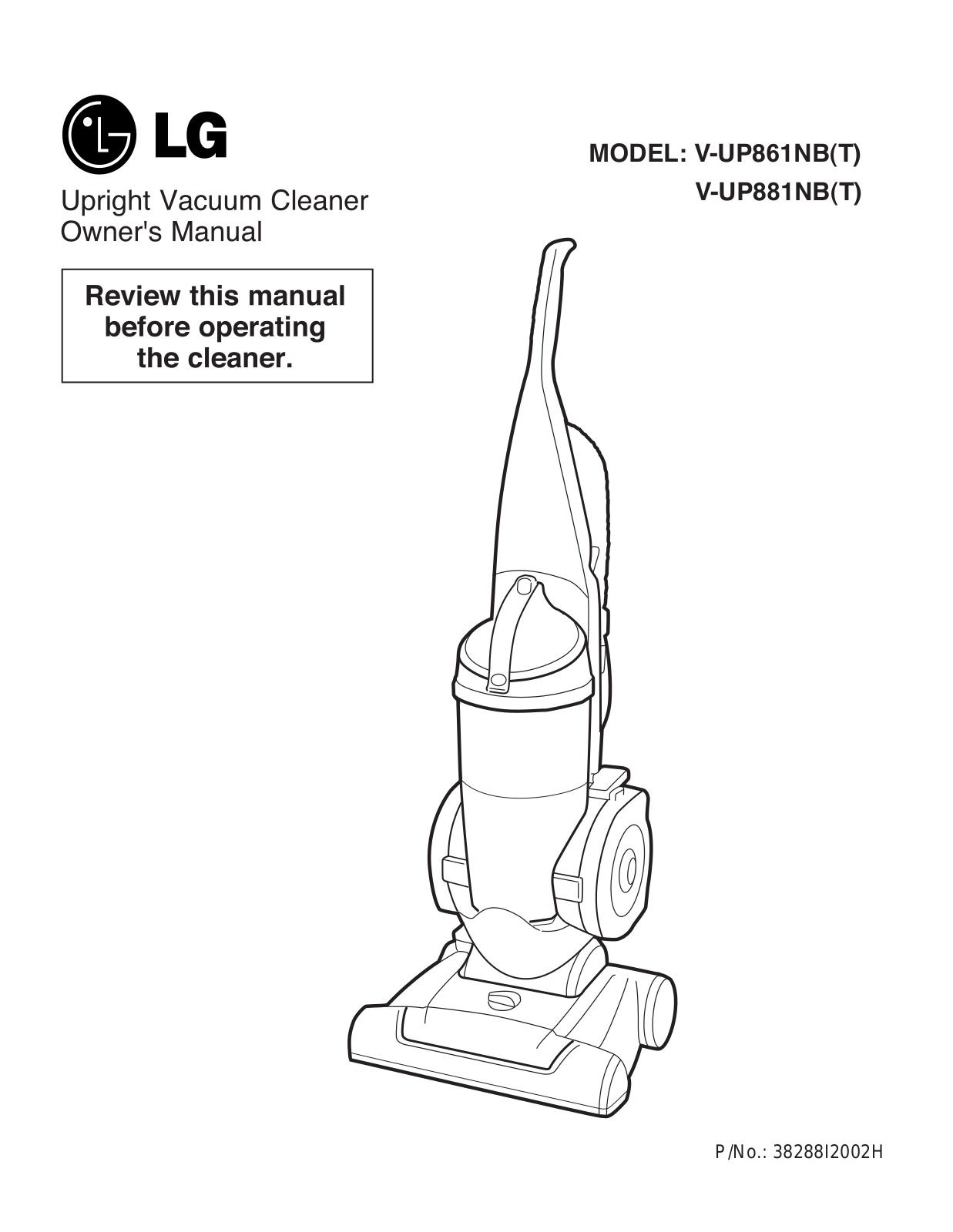 LG V-UP861NB Owner’s Manual