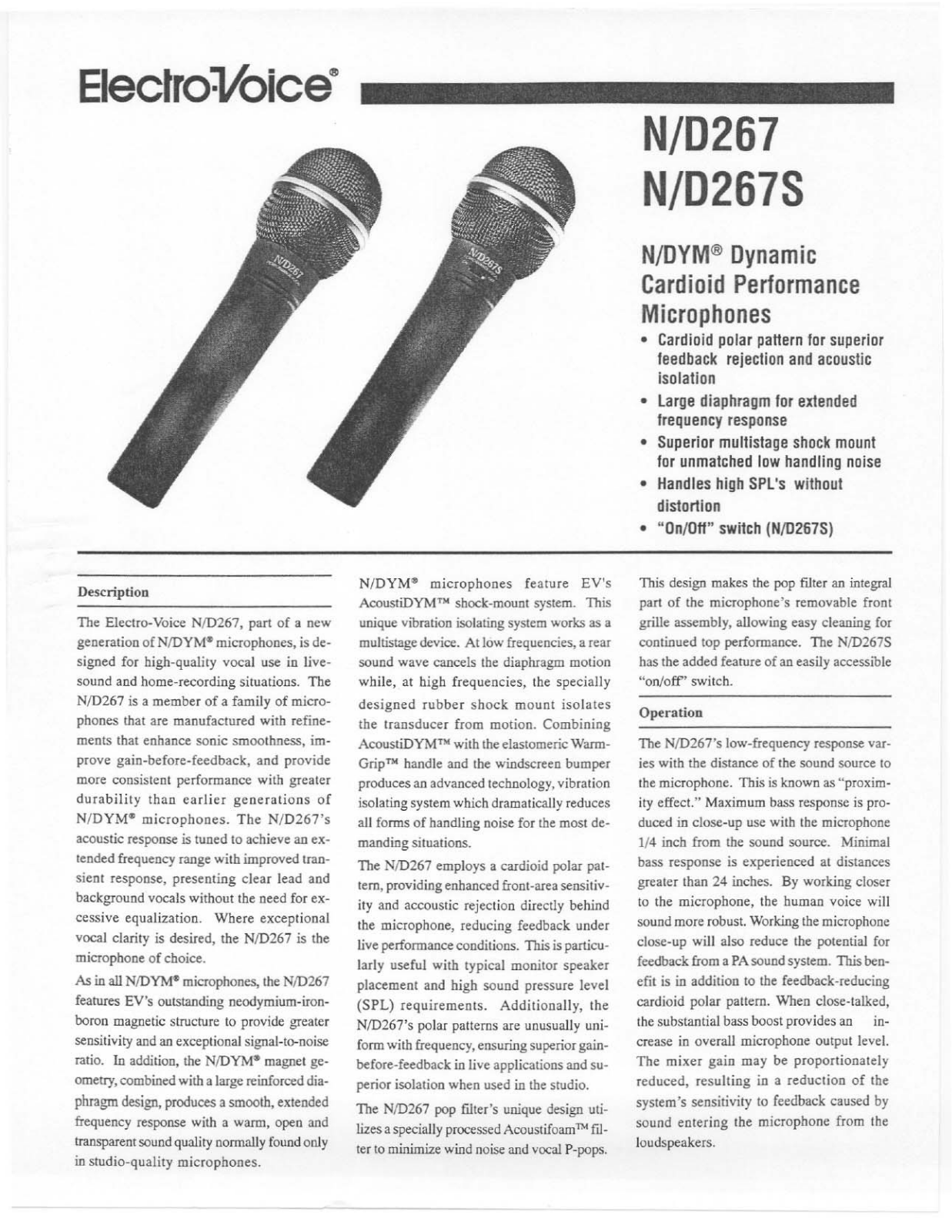 Electro-Voice N-D267S User Manual