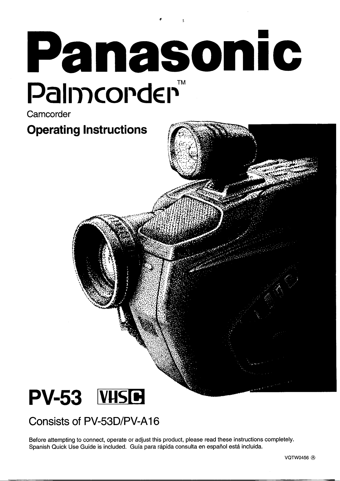 Panasonic PV-53 Operation Manual