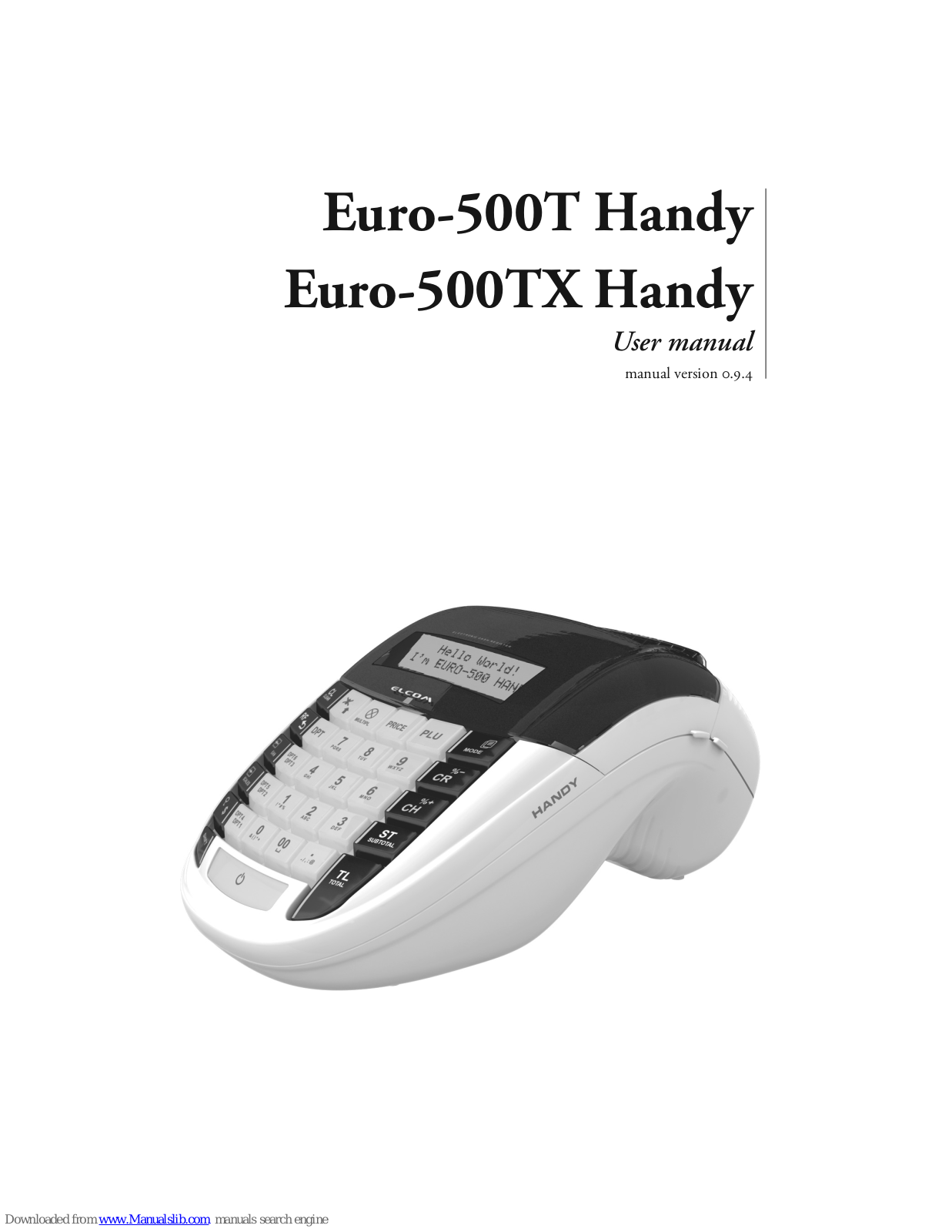 ELCOM euro-500t handy, euro-500tx handy User Manual