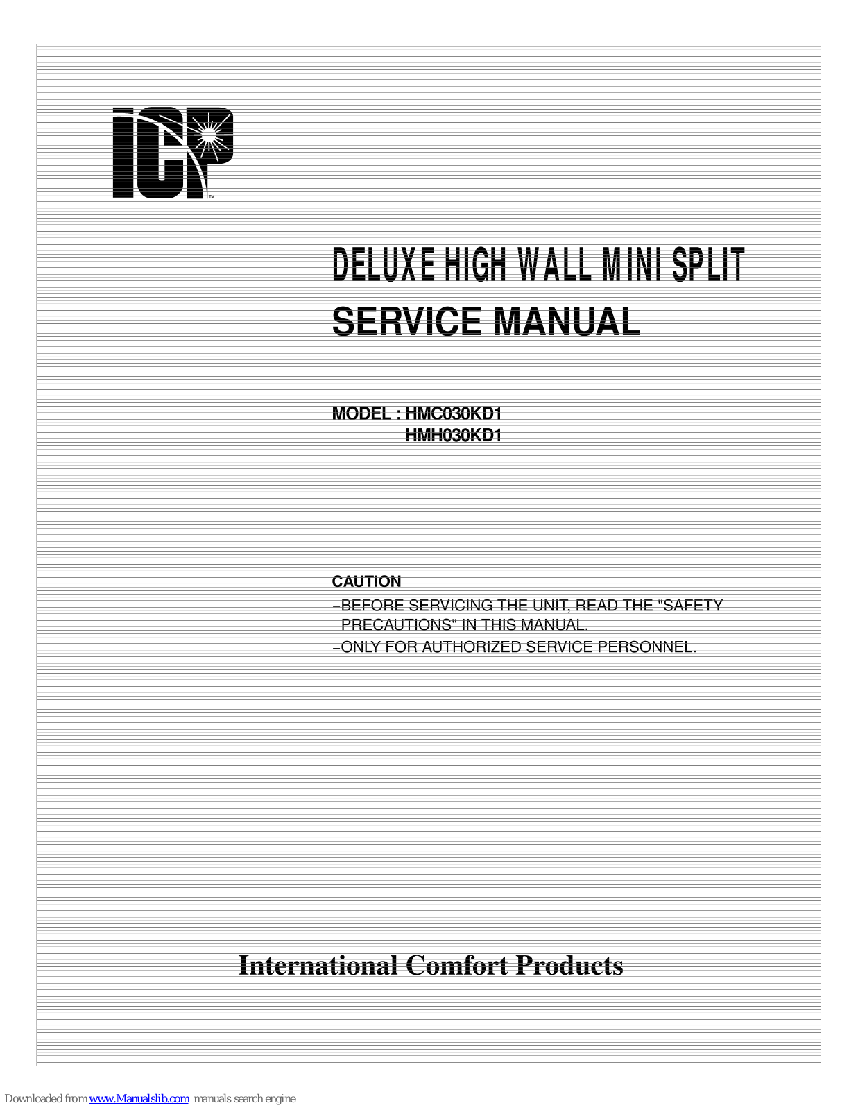 ICP HMC030KD1, HMH030KD1 Service Manual