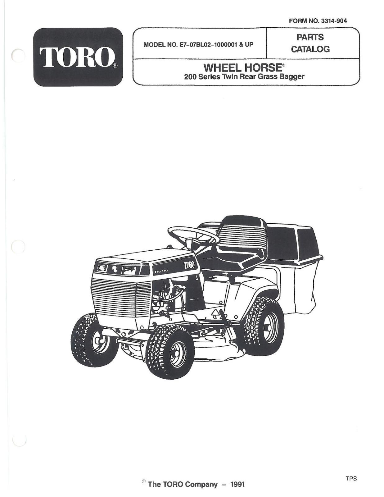 Toro E7-07BL02 Parts Catalogue