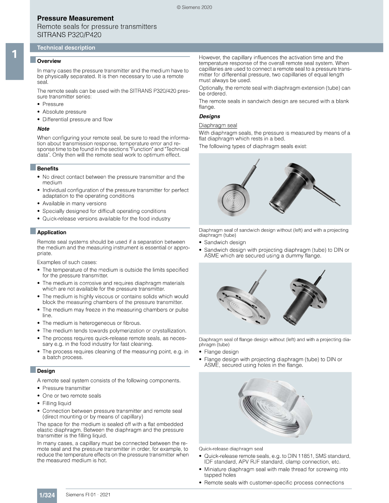 Siemens Sitrans P320, Sitrans P420 Users guide