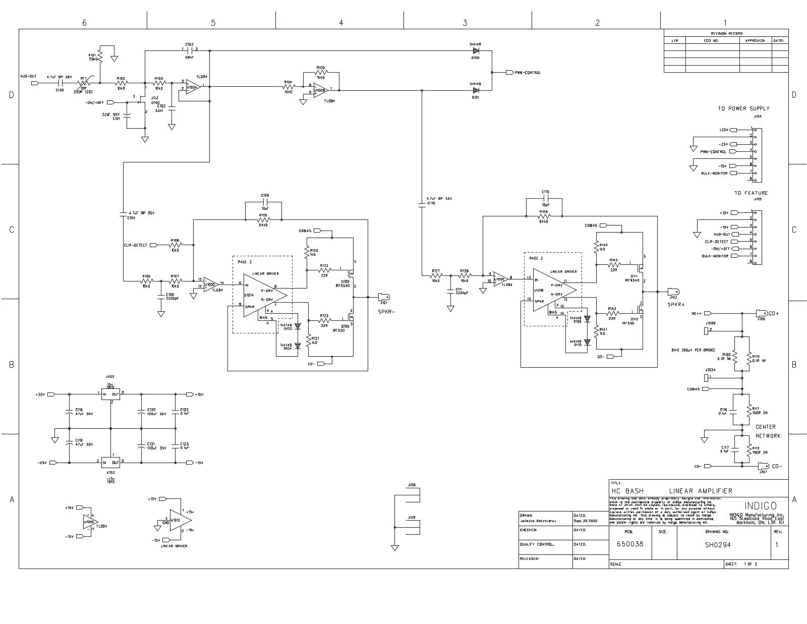 Tannoy TS10 Schematic