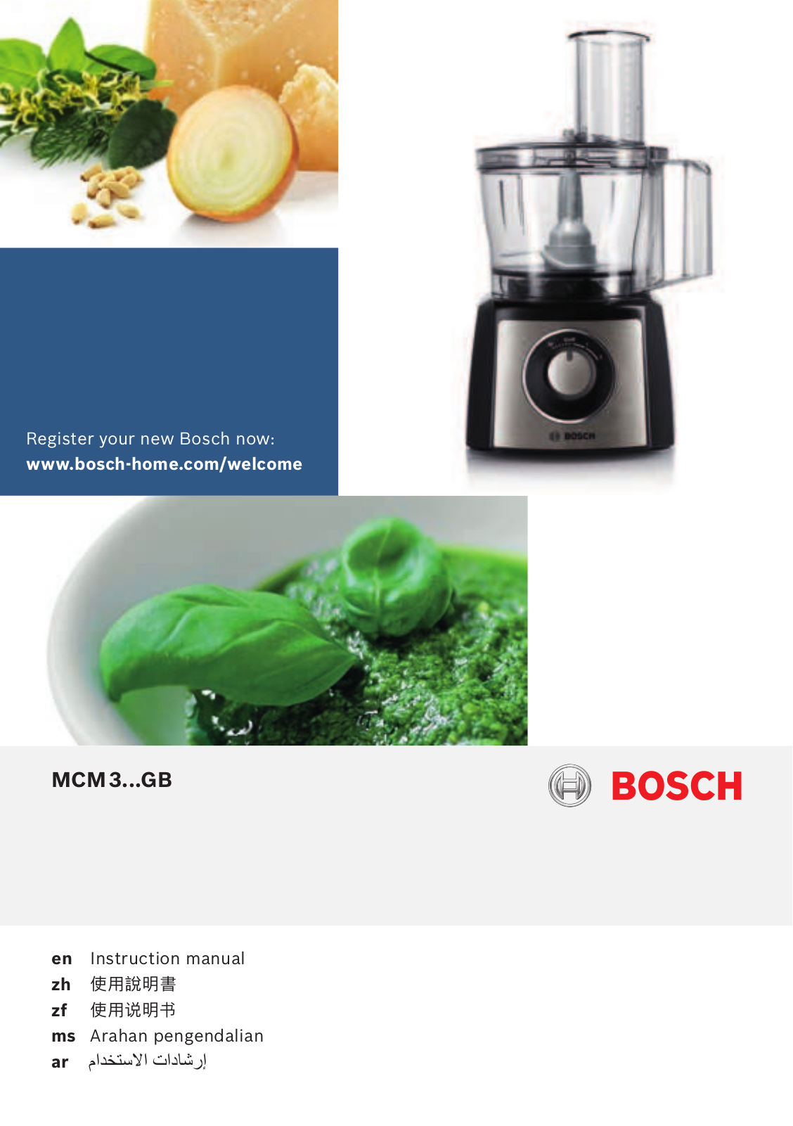 Bosch MCM3200WGB Instruction manual