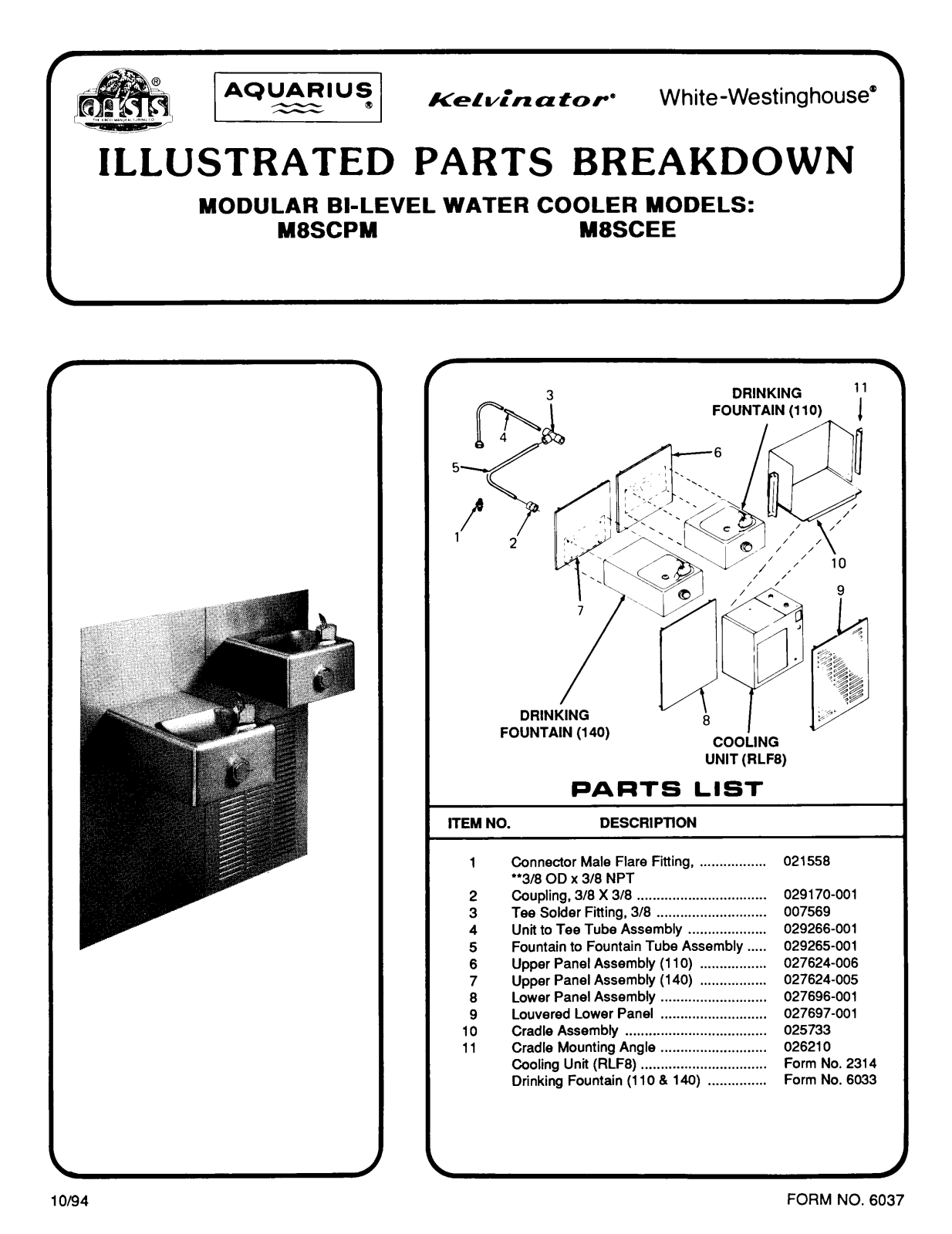 Oasis M8SBPM, M8SBEE Installation Manual