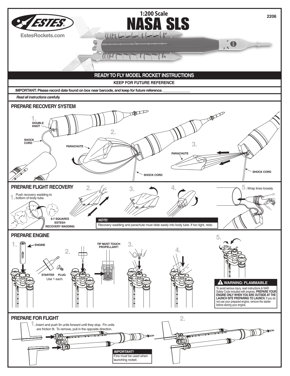 Estes NASA SLS, 2206 User guide - ManualMachine.com