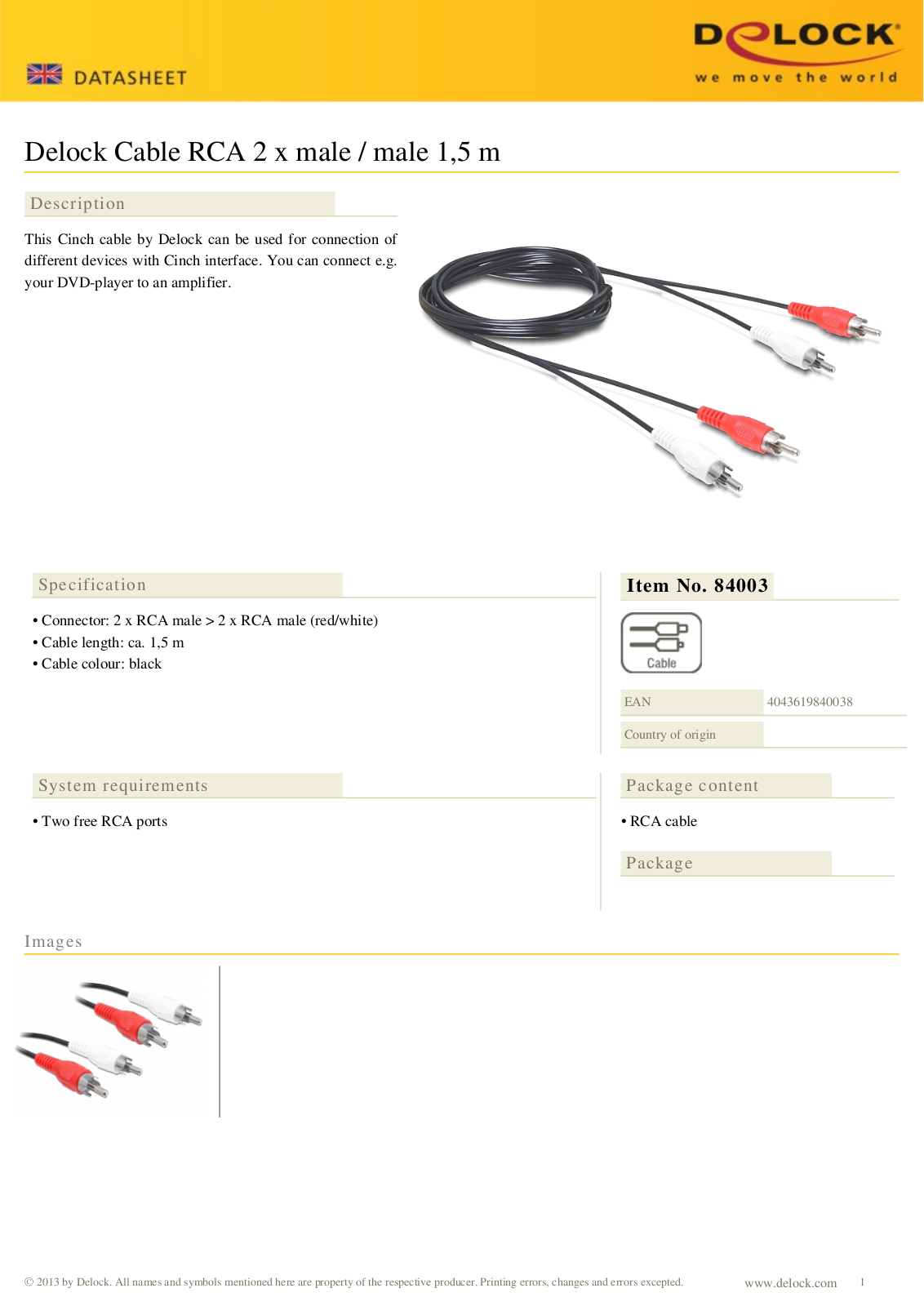 DeLOCK 84003 User Manual