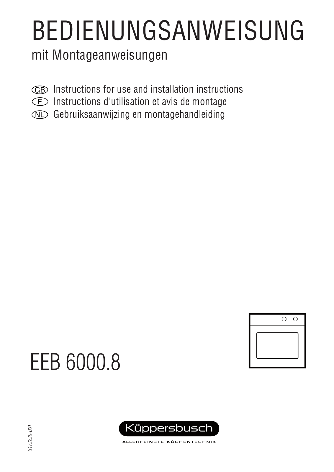 Kuppersbusch EEB 6000.8 Instruction Manual