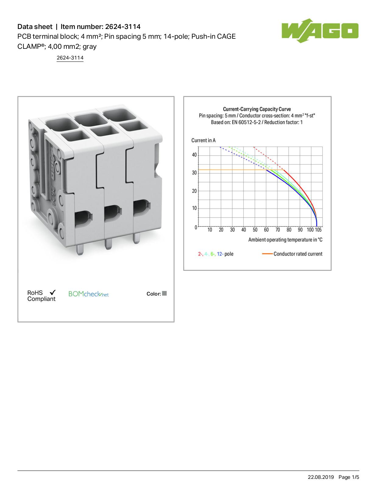 Wago 2624-3114 Data Sheet