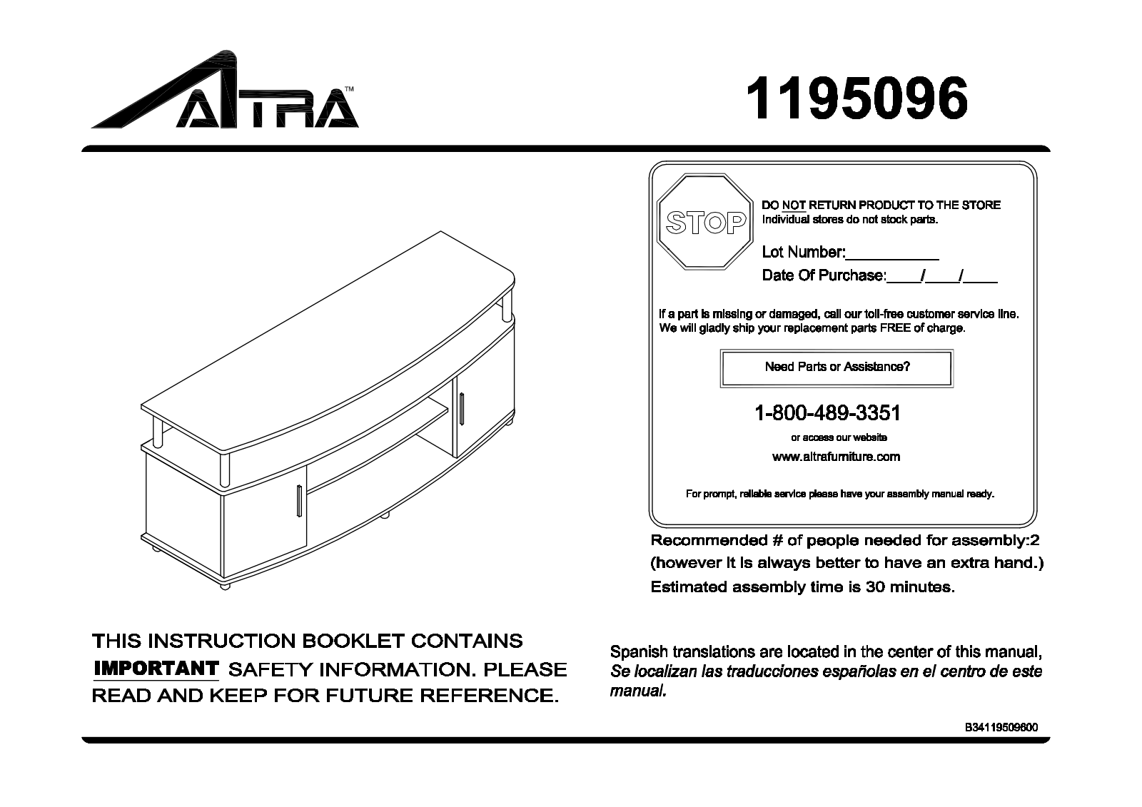 Altra Summit Mountain Coffee Table Assembly Instruction - ManualMachine.com