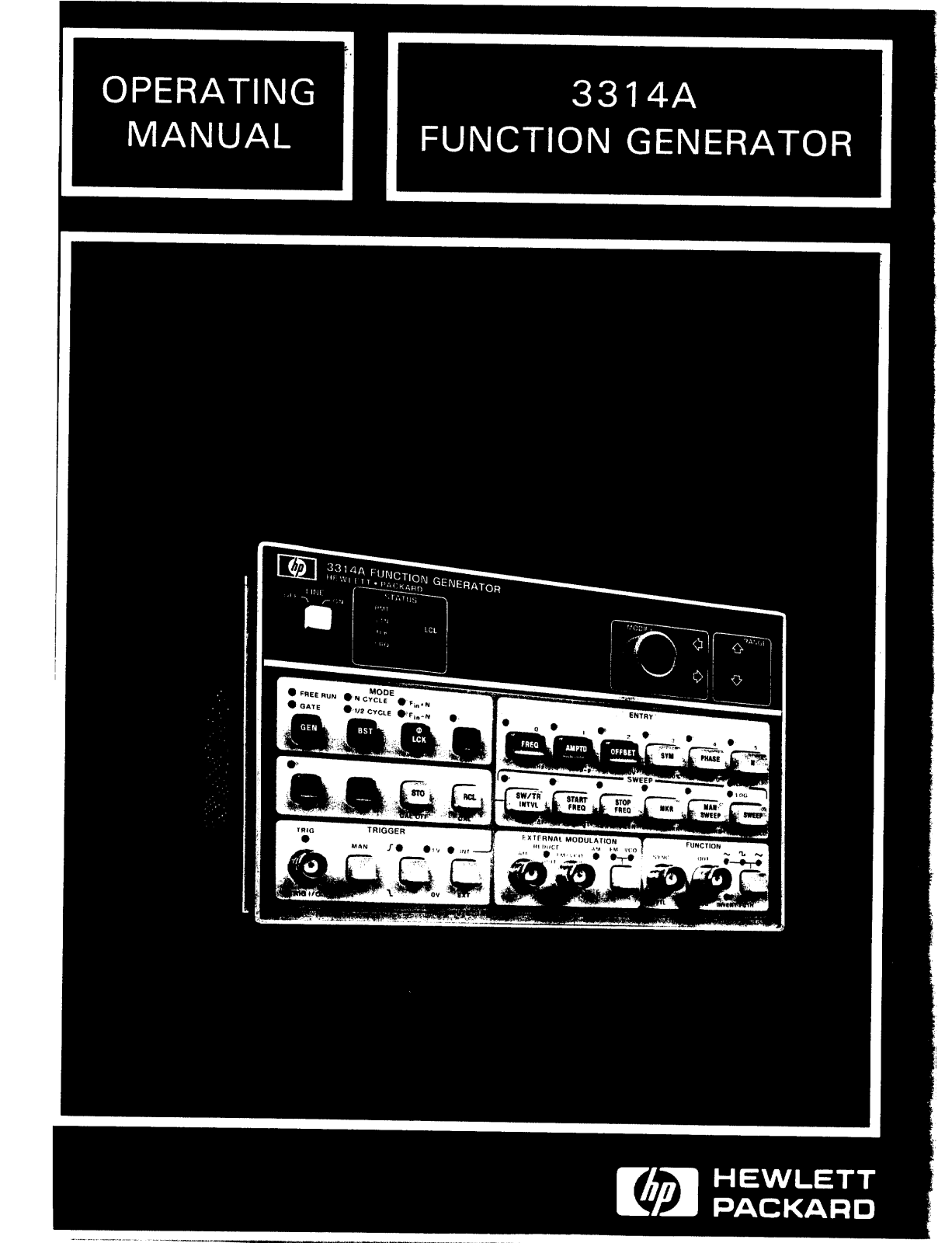 Agilent 3314A Operations Guide
