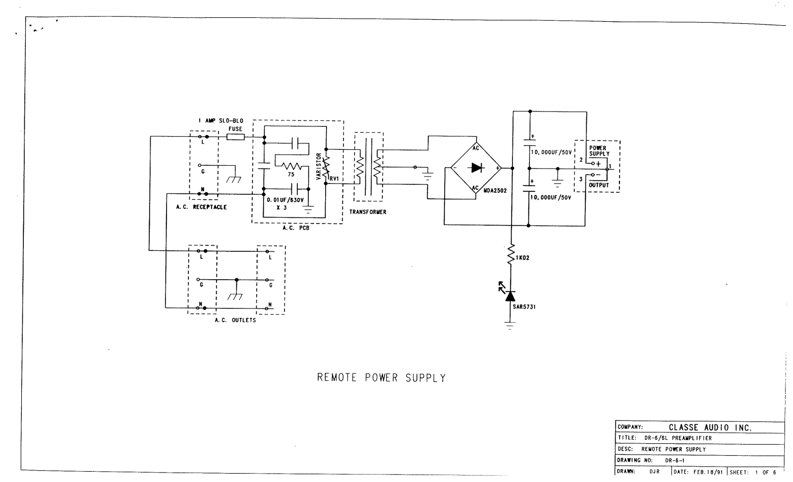 Classe Audio 6 Schematic