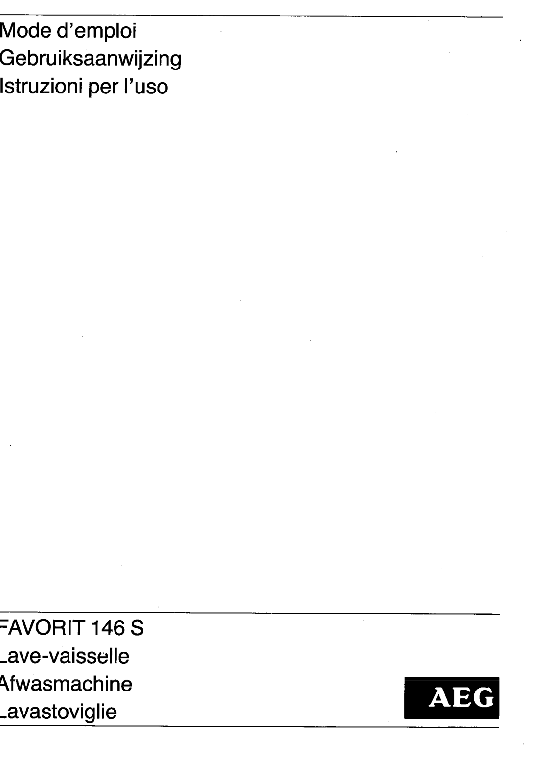 Aeg 146 S User Manual