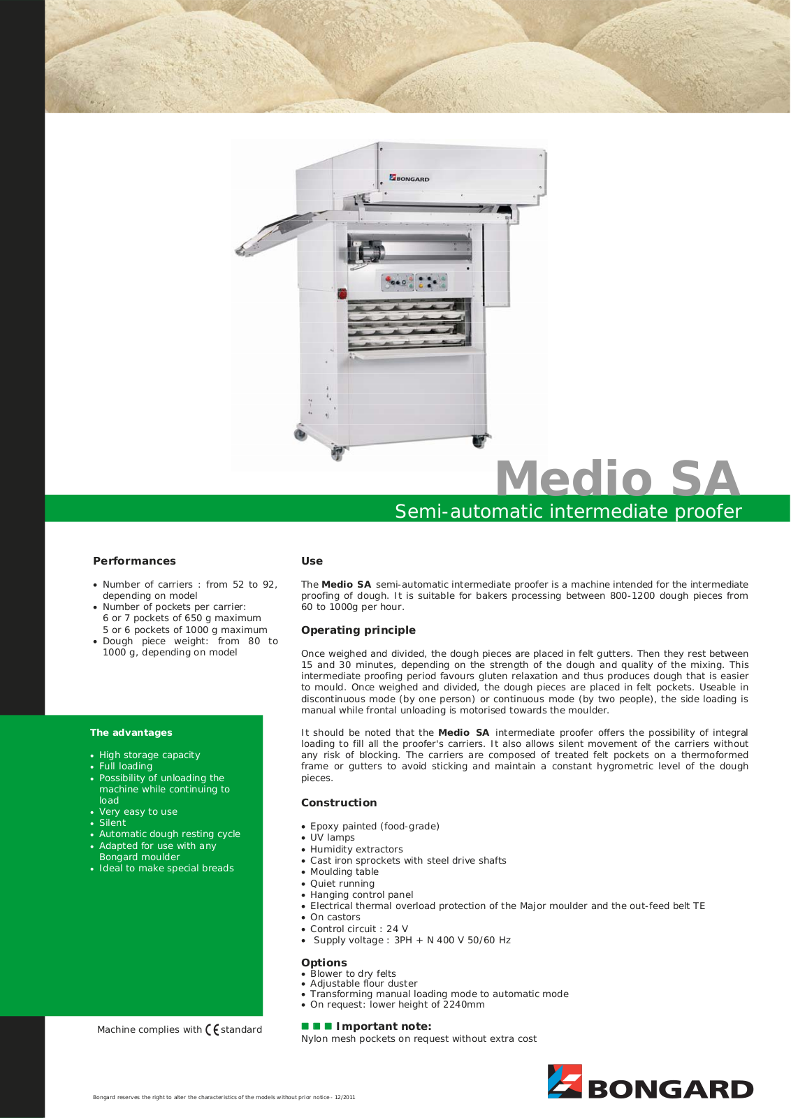 Bongard Medio-SA User Manual